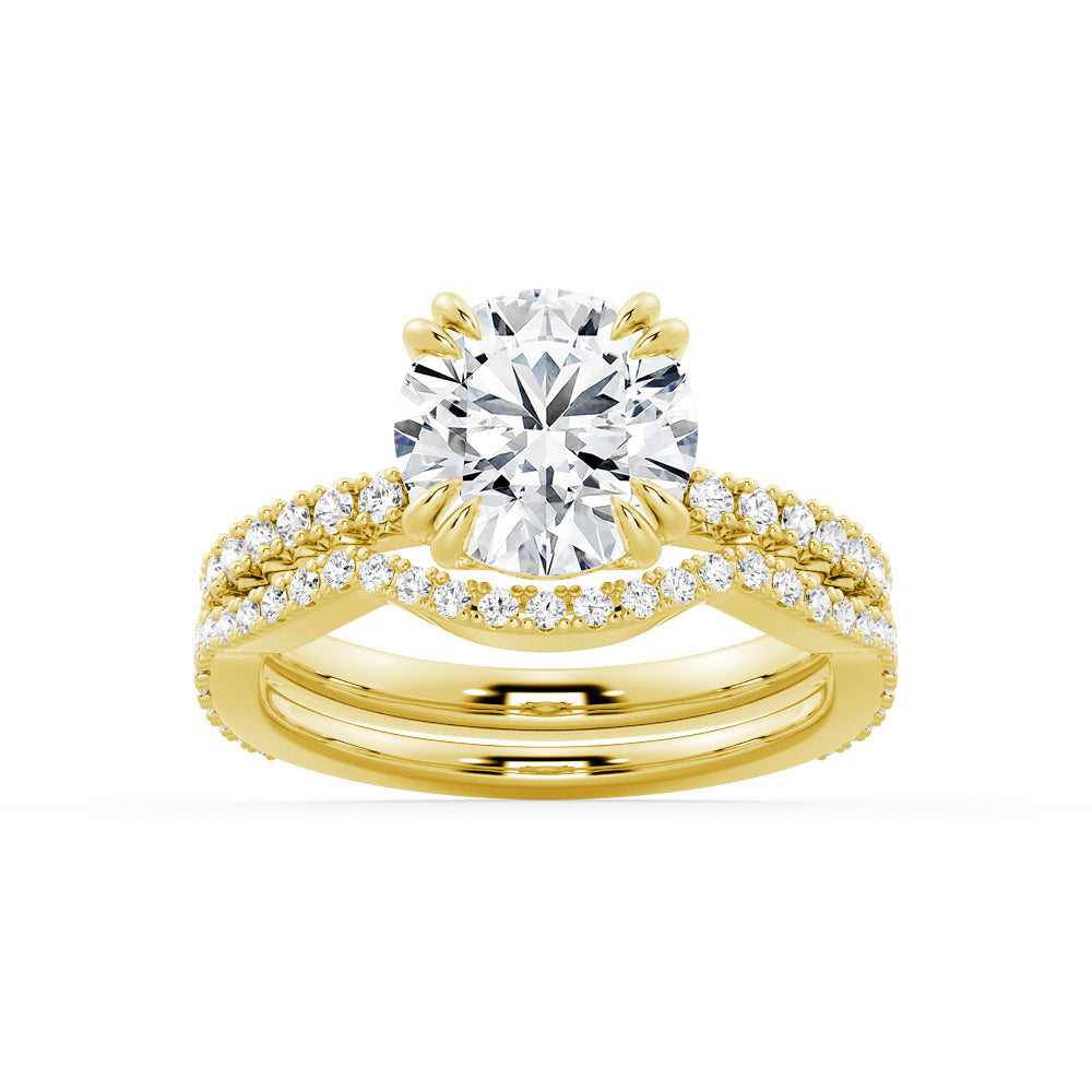 1.5 Carat Solitaire Round Cut Diamond Engagement Ring & Wedding Band Set for Women - Perfect for Proposals, Anniversaries, and Bridal Jewelry