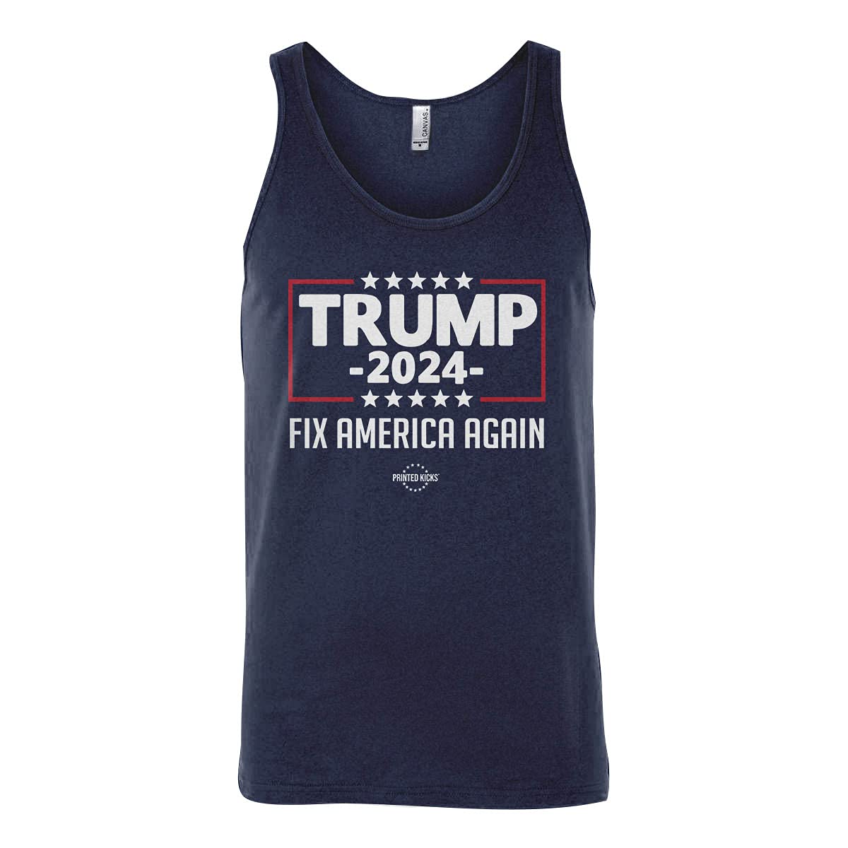 Trump 2024 Fix America Again Printed Unisex Tank Top - Patriotic Political Apparel for Campaign Rallies & Conservative Events