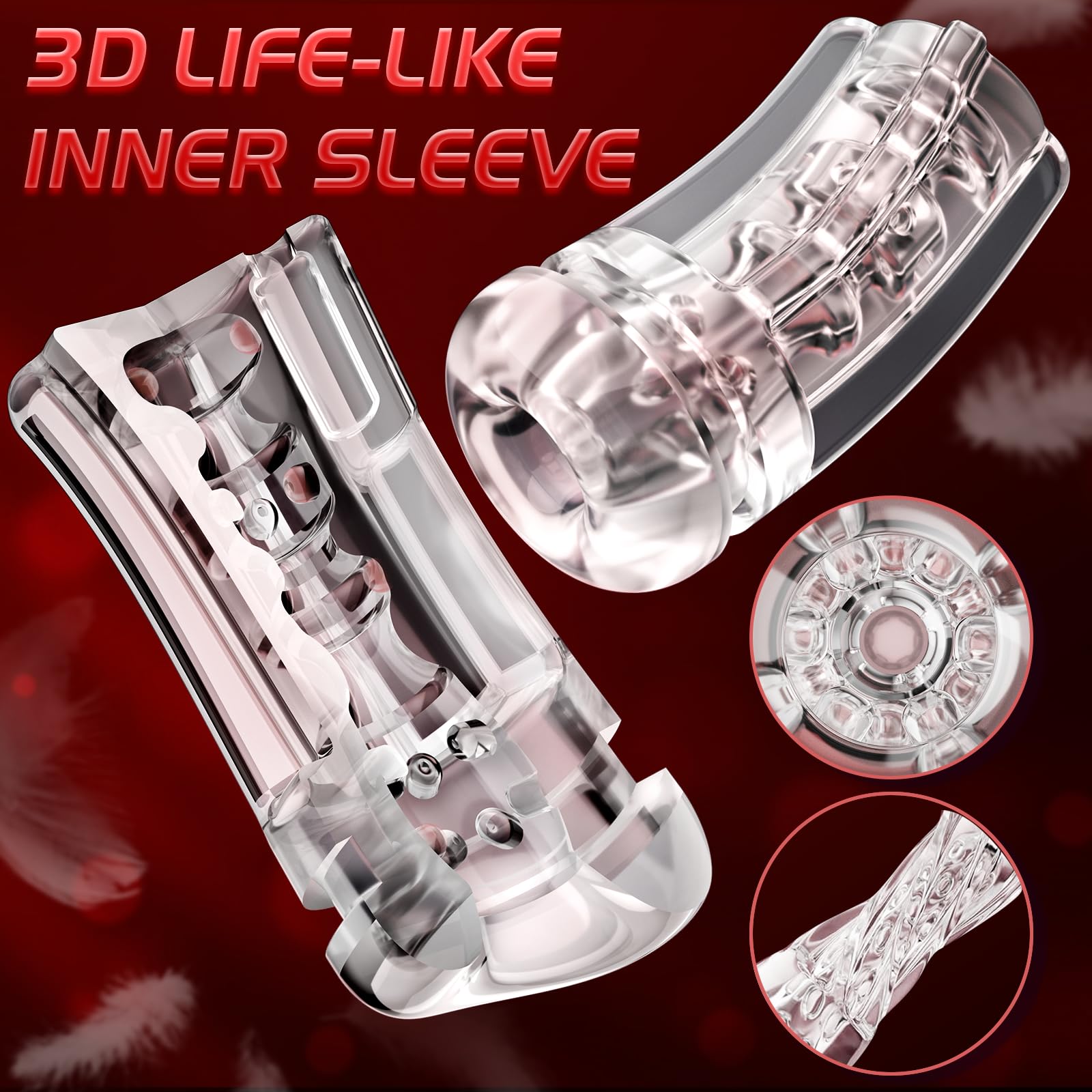 Upgraded Automatic Male Masturbator with Heating - 5 Suction & 10 Vibration Modes, Hands-Free Realistic Pocket Pussy Stroker for Men | 3D Textured Blowjob Sex Toy for Solo Pleasure & Couples Play