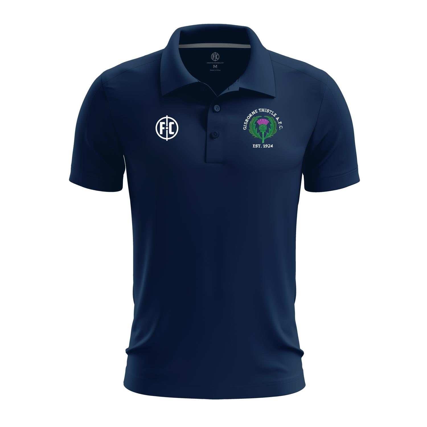 Gisborne Thistle AFC Club Polo Shirt - Men's Breathable Sports Jersey for Soccer Fans - Perfect for Training, Matches, and Team Events