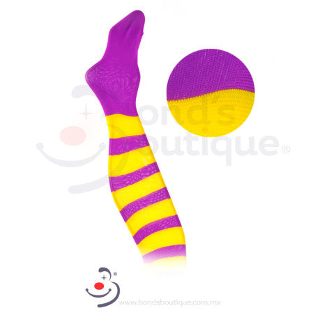 Canary/Purple Bond Socks - Comfortable & Stylish for Everyday Wear, Sports & Casual Outfits