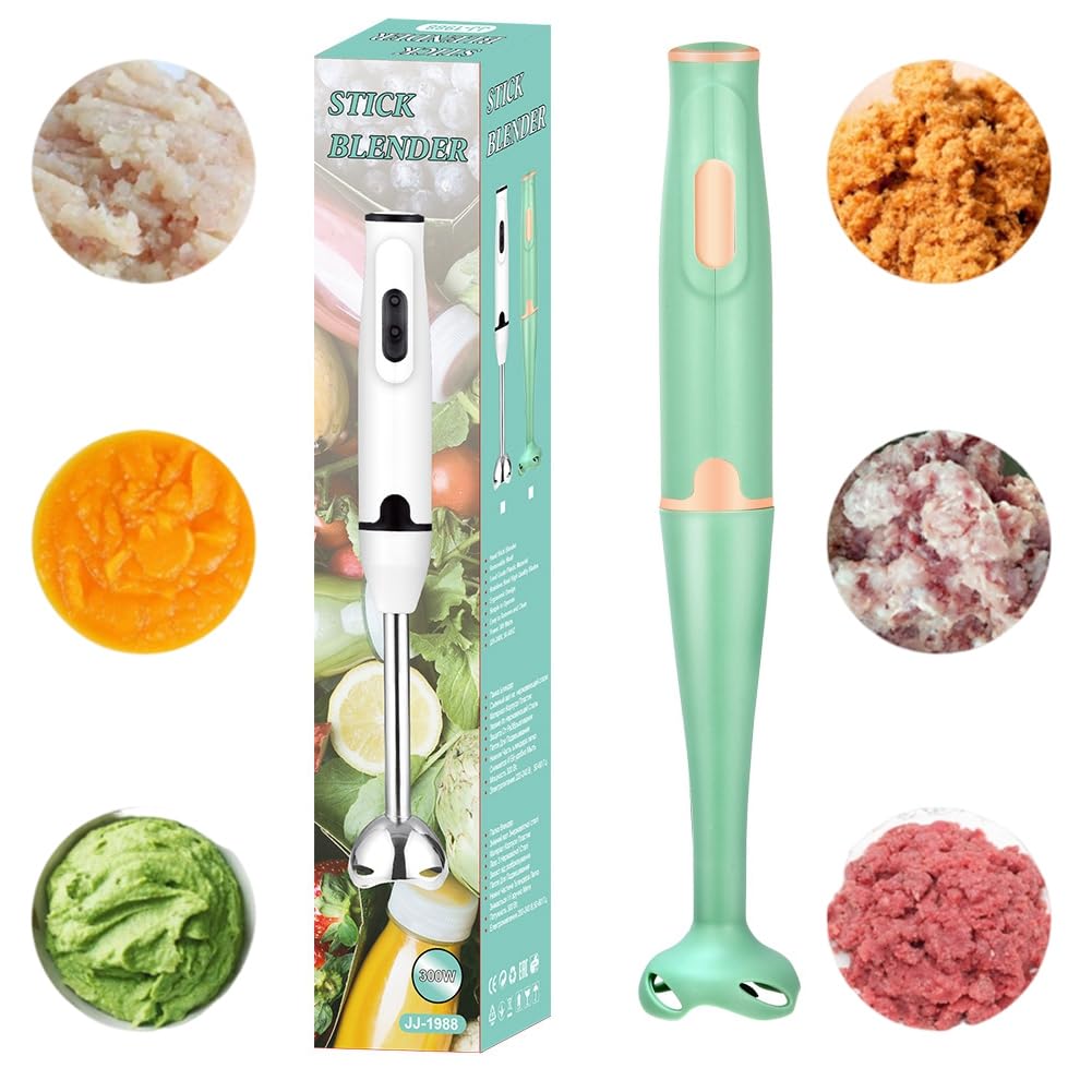 3-in-1 Electric Potato Masher & Hand Blender Set - Powerful Immersion Mixer with Puree & Whisk Attachments for Baby Food, Soup, Vegetables - Perfect Kitchen Tool for Smooth Purees, Mashed Potatoes & Healthy Meals (Ideal for Baby Food Prep, Cooking & Baking)