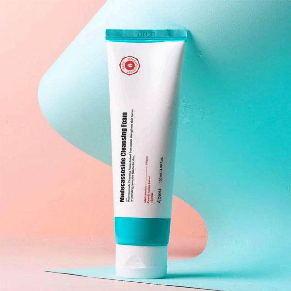 A'PIEU Madecassoside Cleansing Foam 130ml - Gentle Face Wash for Sensitive Skin, Hydrating & Soothing, Perfect for Daily Skincare Routine