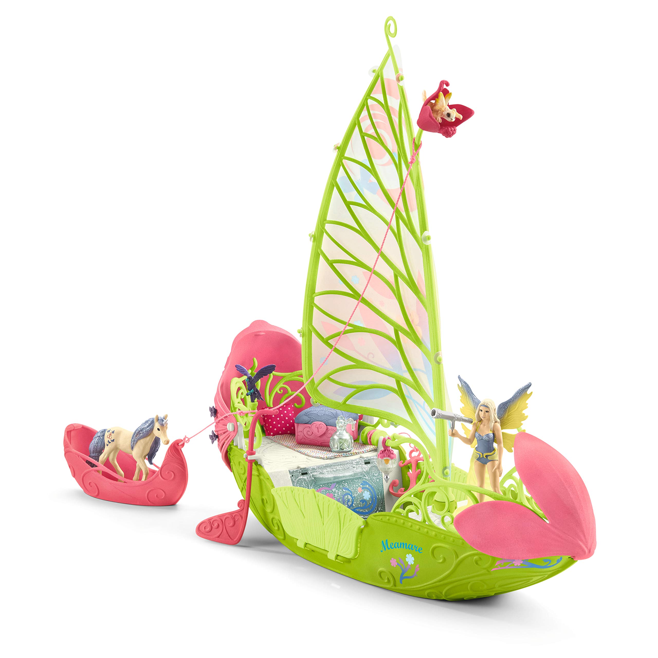 Schleich Bayala 19-Piece Fairy Playset with Sera's Magical Flower Boat - Fantasy Toy for Kids Ages 5-12 - Perfect for Imaginative Play & Storytelling Adventures