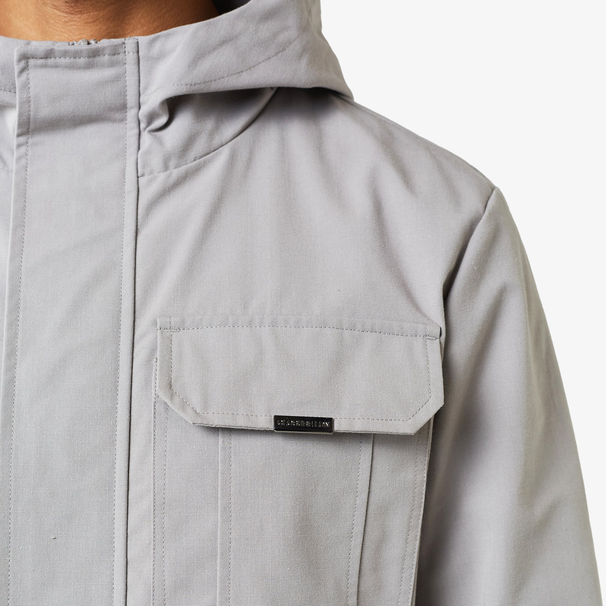 Premium Ripstop Jacket for Men & Women | Waterproof Windbreaker Outdoor Jacket | Lightweight Travel Hiking Running Coat in Ice Grey | Perfect for Camping, Hiking & Urban Commute