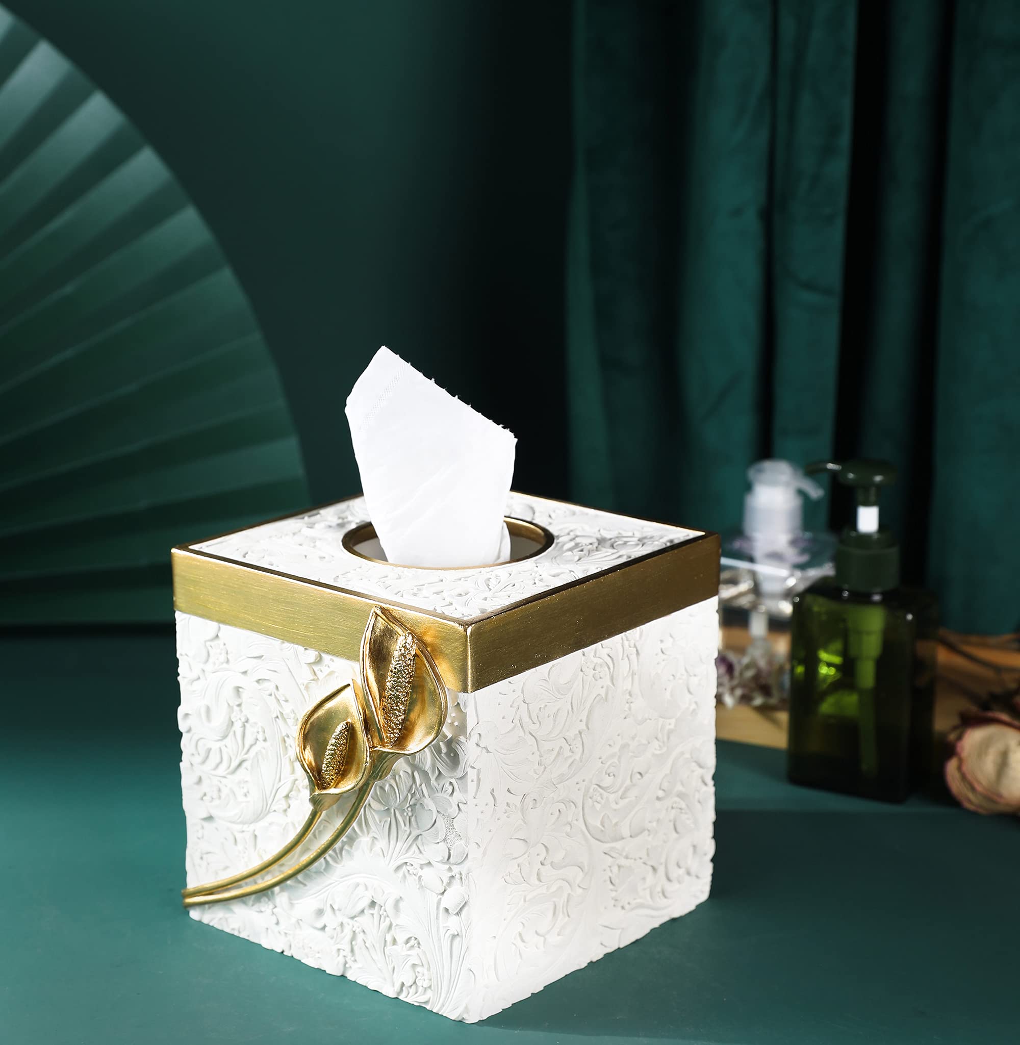 Modern Square Tissue Box Cover Holder - Stylish Bathroom Vanity & Countertop Decor, Unique Design for Bedroom, Living Room & Bathroom Accessories - Perfect for Home, Office & Hotel Decor