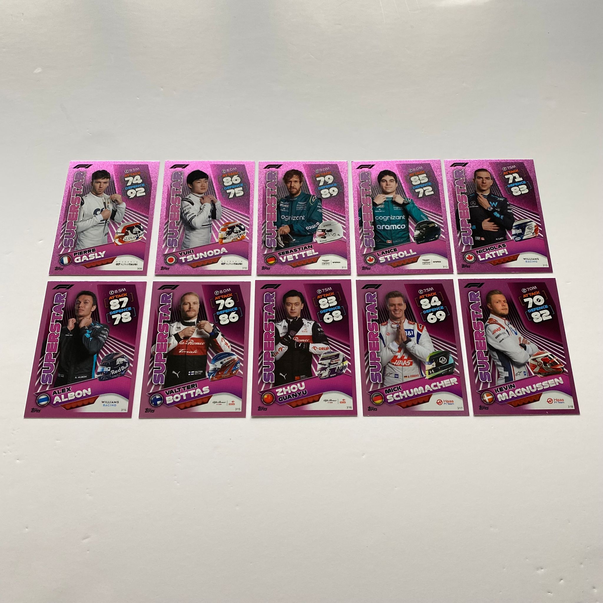 2022 Topps Turbo Attax All 64 Pink Parallel Cards - Complete Set for Trading, Collecting & Gaming Battles