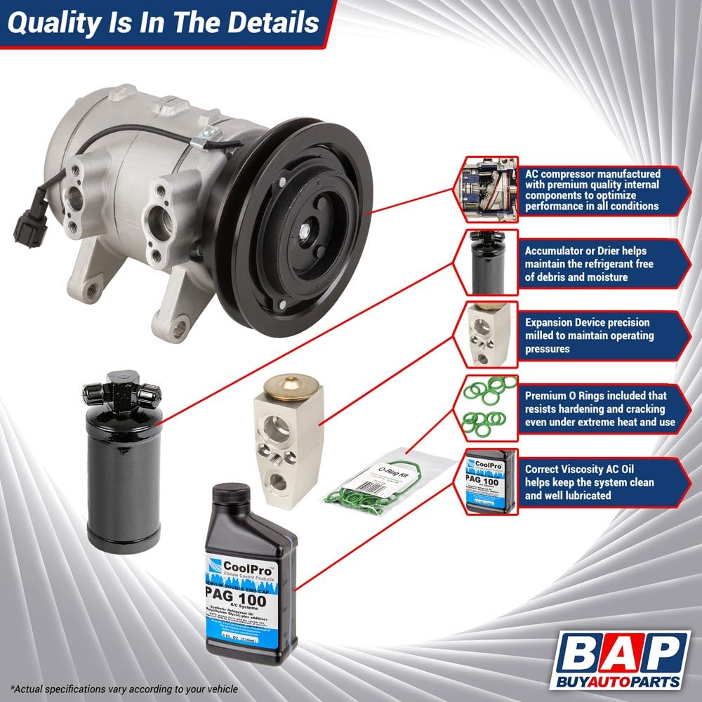 Mini Cooper R50 R52 R53 AC Compressor & A/C Kit (2002-2007) - BuyAutoParts 60-80365RK - Perfect for AC Repair & Cooling System Replacement