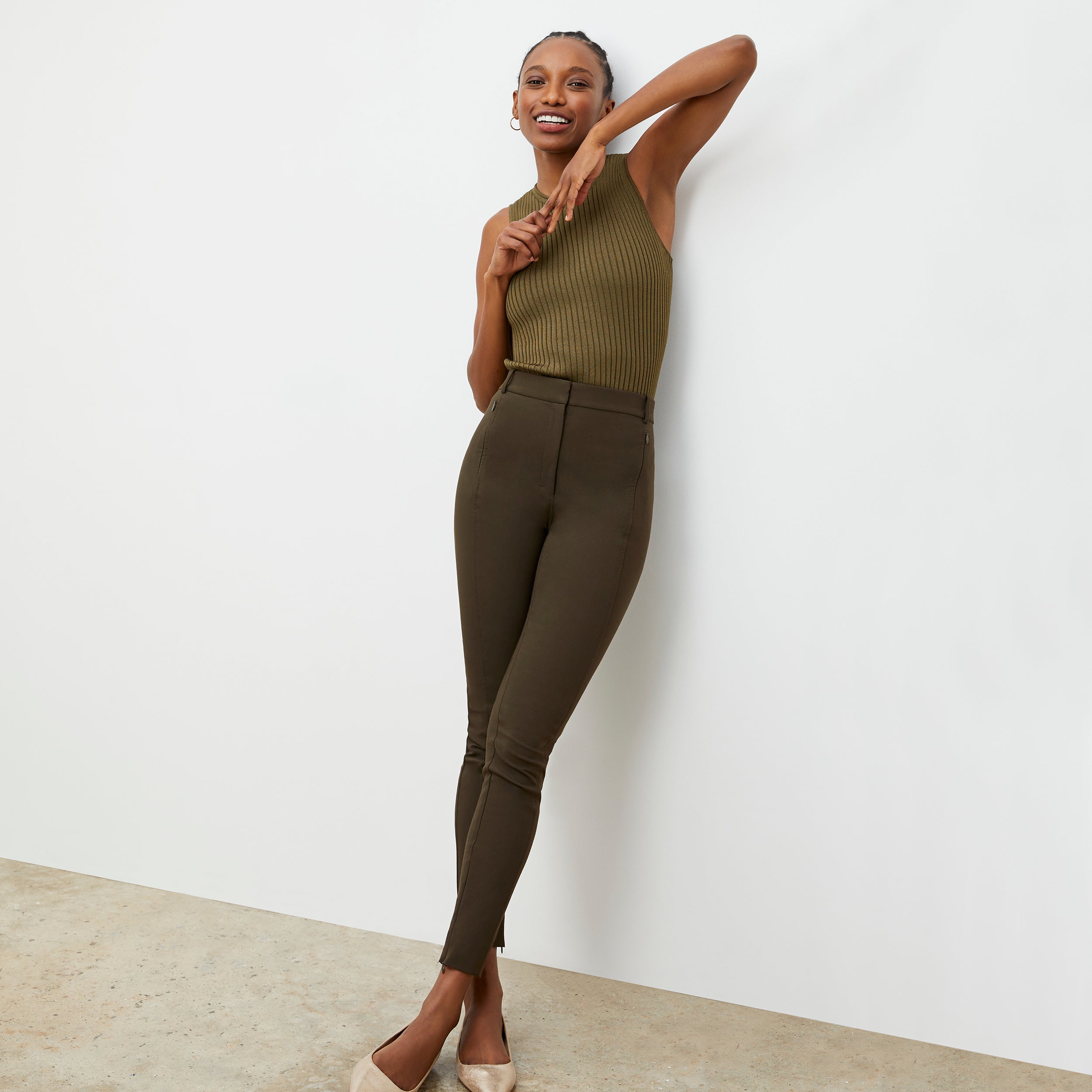 Curie Pant PowerStretch Pro - High-Performance Stretch Pants for Women in Dark Olive | Perfect for Yoga, Hiking & Outdoor Activities