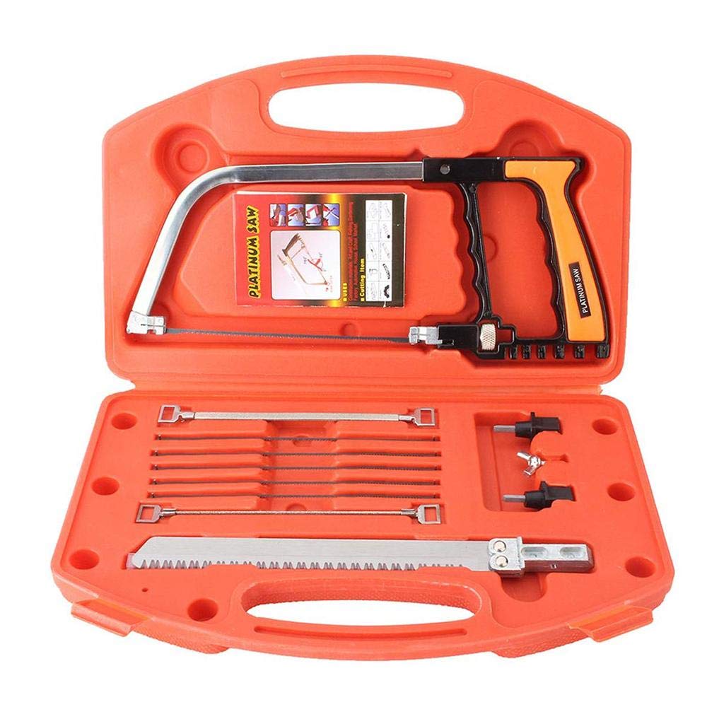 12-Piece Multifunctional Handsaw Set - Hacksaw, Coping Saw, Bow Saw for Wood, Metal, Plastic & Tile Cutting - Perfect for DIY Projects, Camping, Hunting & Garden Pruning