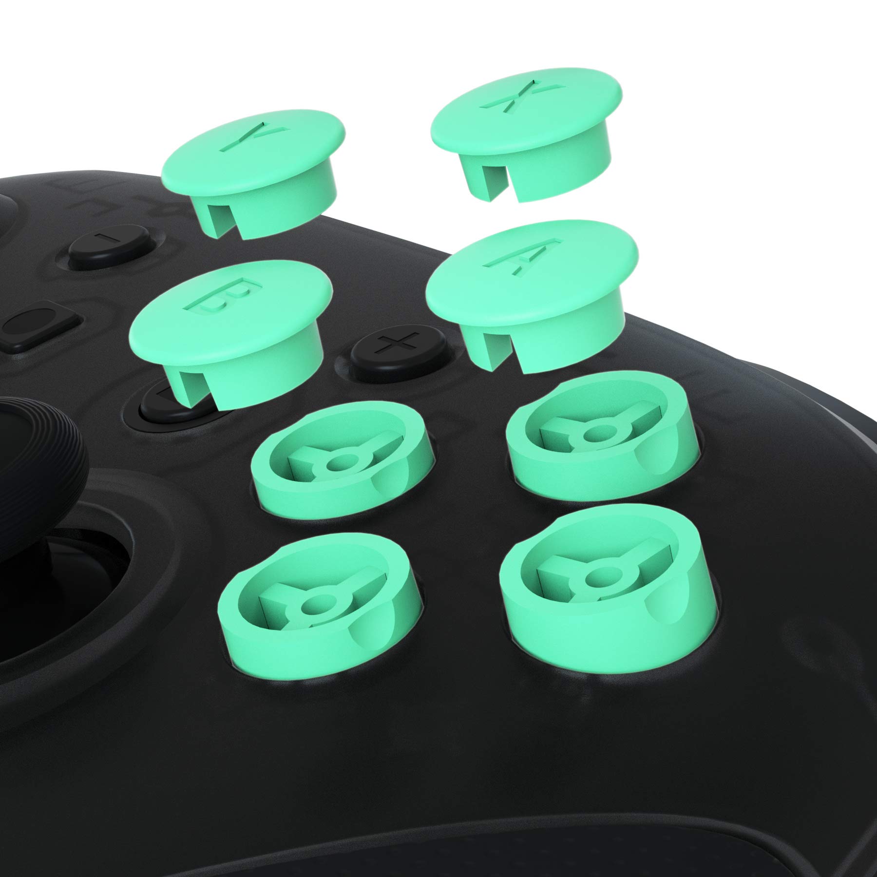 eXtremeRate Mint Green Interchangeable ABXY Buttons for Nintendo Switch Pro Controller - DIY Replacement Parts for Customization (Perfect for Gaming Enthusiasts & Modders)
