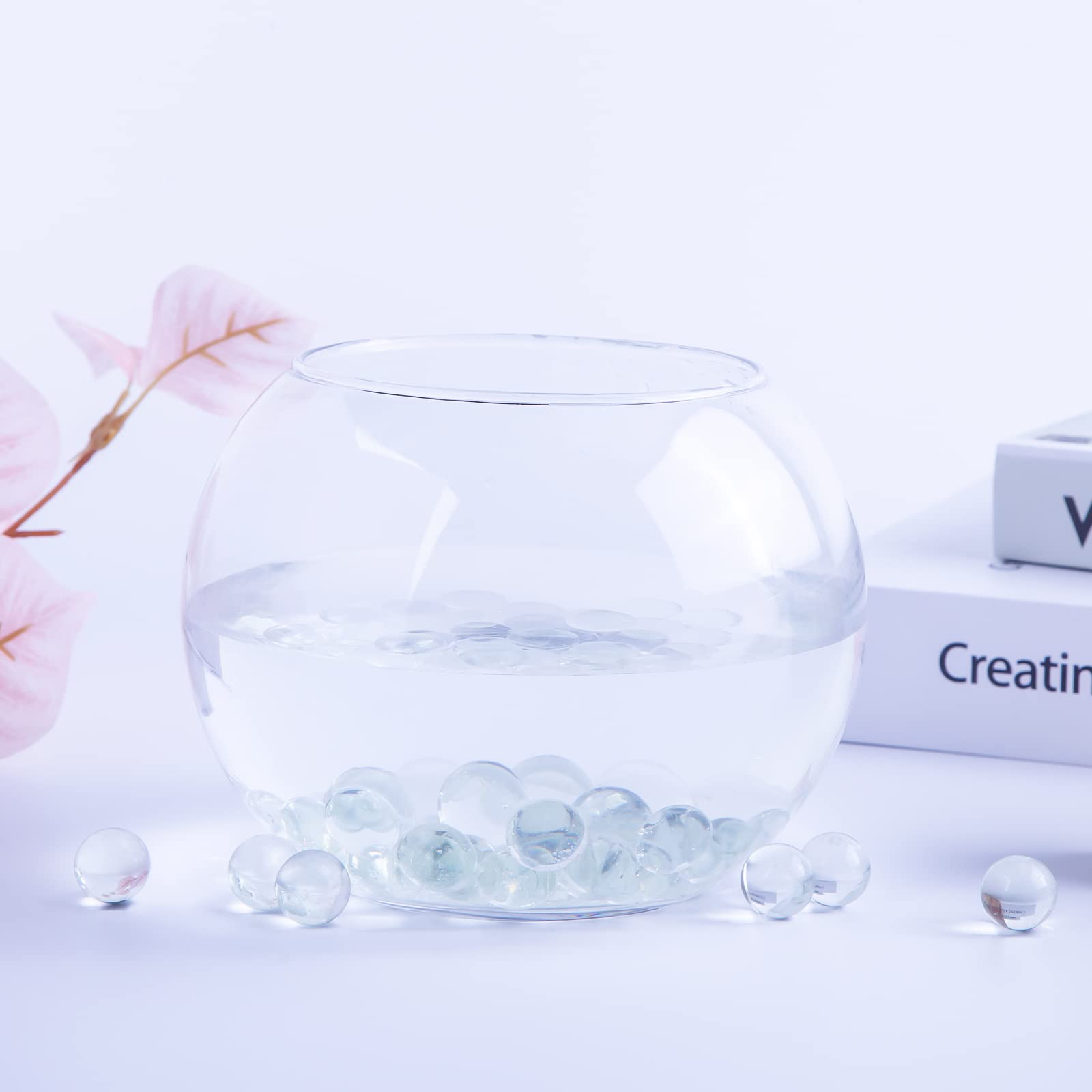 170PCS Clear Glass Marbles for Vase Fillers - DIY Craft, Home Decor & Centerpiece Decorations | Perfect for Wedding, Party, Floral Arrangements & Tabletop Displays