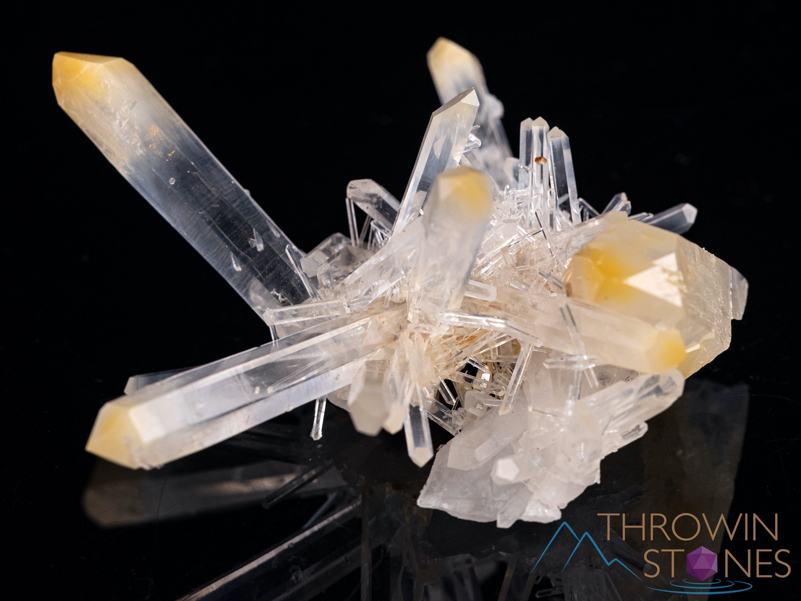Natural Mango Quartz Crystal Cluster - Healing Stone for Home Decor, Housewarming Gift, Meditation & Energy Work (39219) | Perfect for Living Room Display, Office Feng Shui & Spiritual Practices