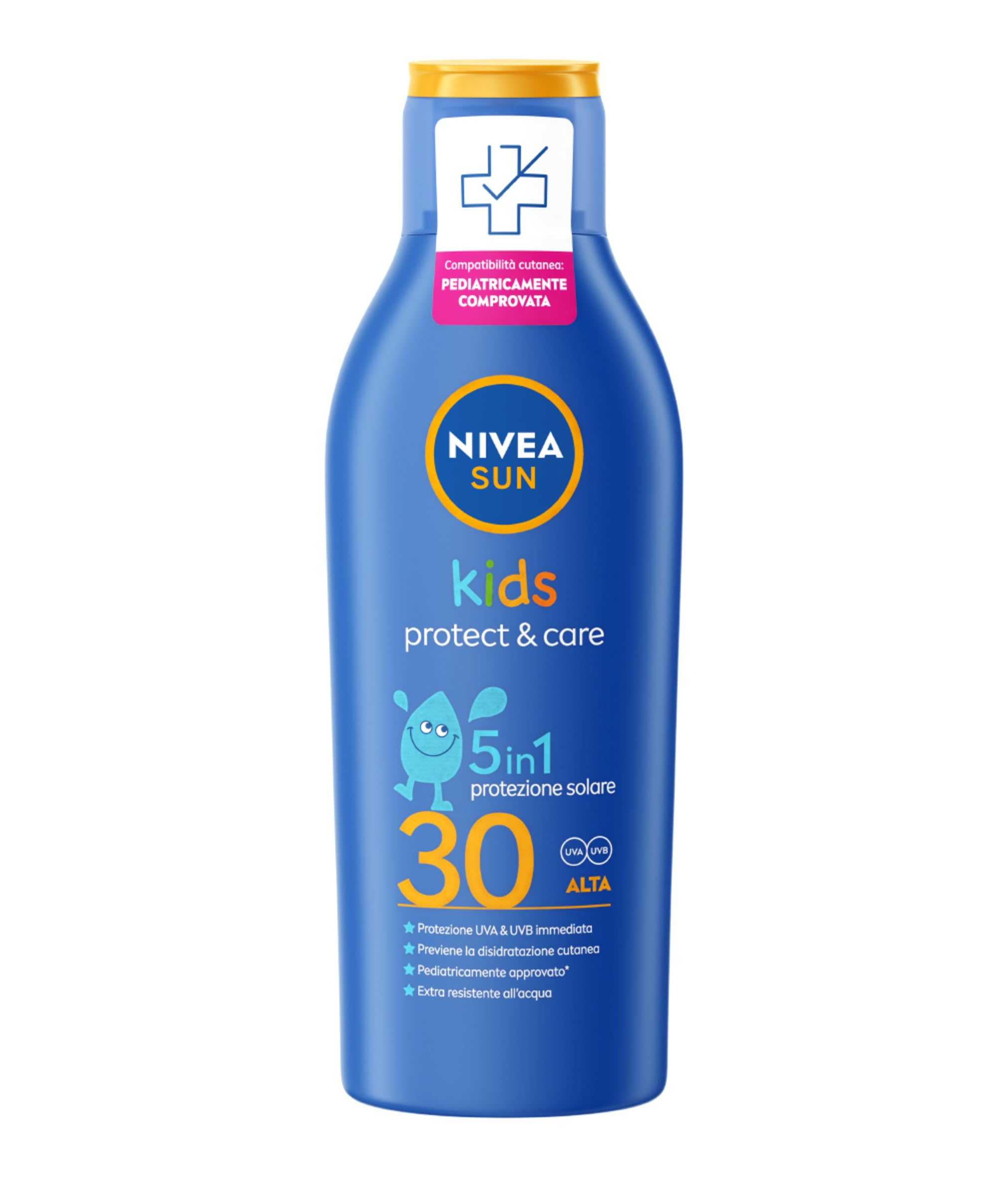 Nivea Sun Kids SPF30 Sunscreen Lotion - 200ml, UVA/UVB Protection, Water-Resistant, Gentle for Sensitive Skin - Perfect for Beach, Pool & Outdoor Activities for Women & Children