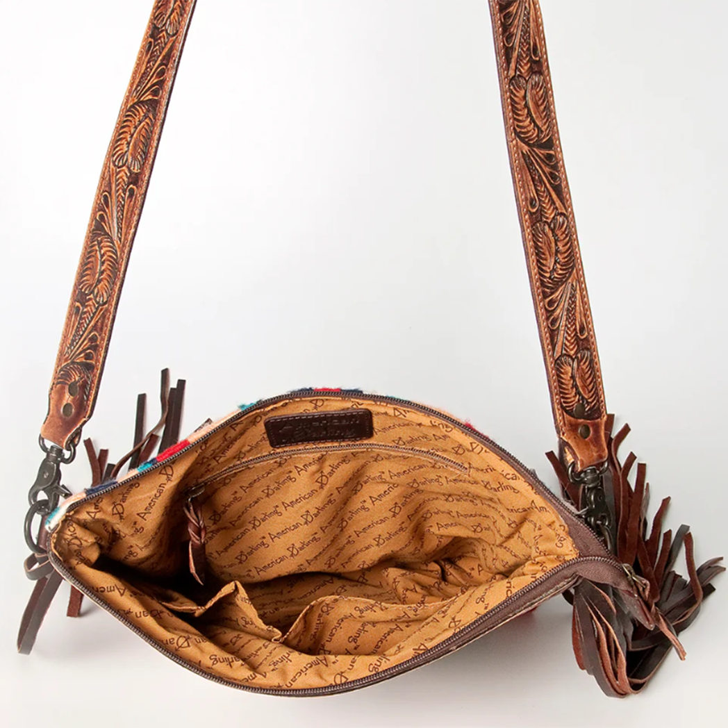 American Darling Multi-Colored Fringe Blanket Scarf - Stylish Crossbody Wrap for Outdoor Adventures, Travel & Cozy Nights