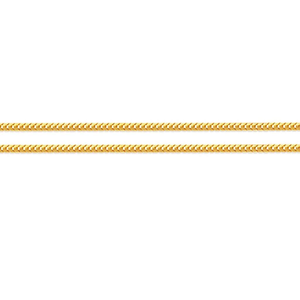 14K Gold Franco Chain Necklace - Italian Crafted Yellow, White & Rose Gold Jewelry for Women & Men | Strong Shiny Link Design | 1.0mm-3mm Width, 16