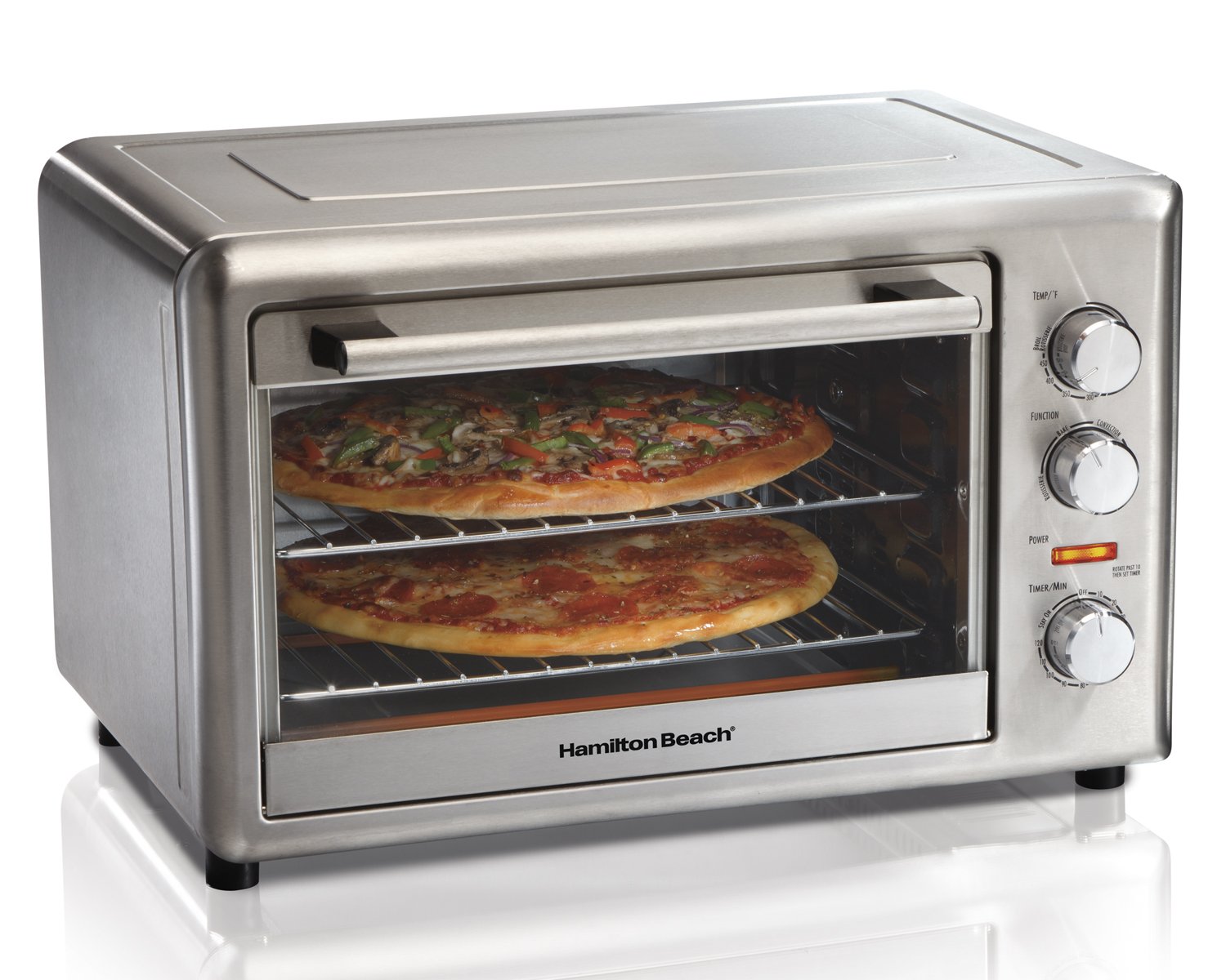 Hamilton Beach 31103A 6-Slice Convection Toaster Oven with Rotisserie - Stainless Steel Countertop Oven for Baking, Roasting & Broiling - Perfect for Small Kitchens, Dorms & Apartments