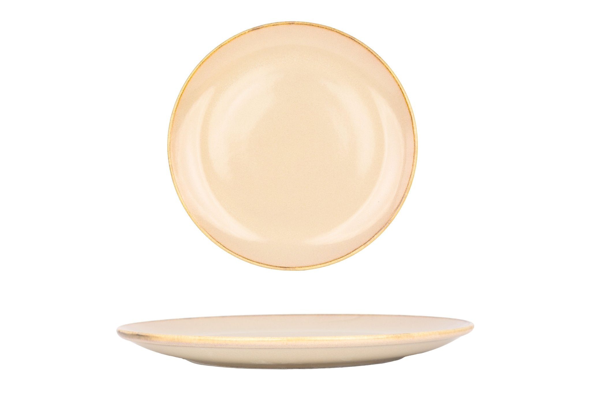 Sand Hygge 10-Inch Dinner Plate Set - Elegant Ceramic Plates for Everyday Dining, Parties & Special Occasions