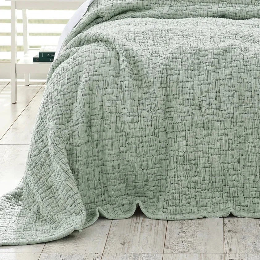 Livie Mist Coverlet Set by MM Linen - Soft & Breathable Bedding for All Seasons | Perfect for Guest Rooms, Master Bedrooms & Cozy Home Decor