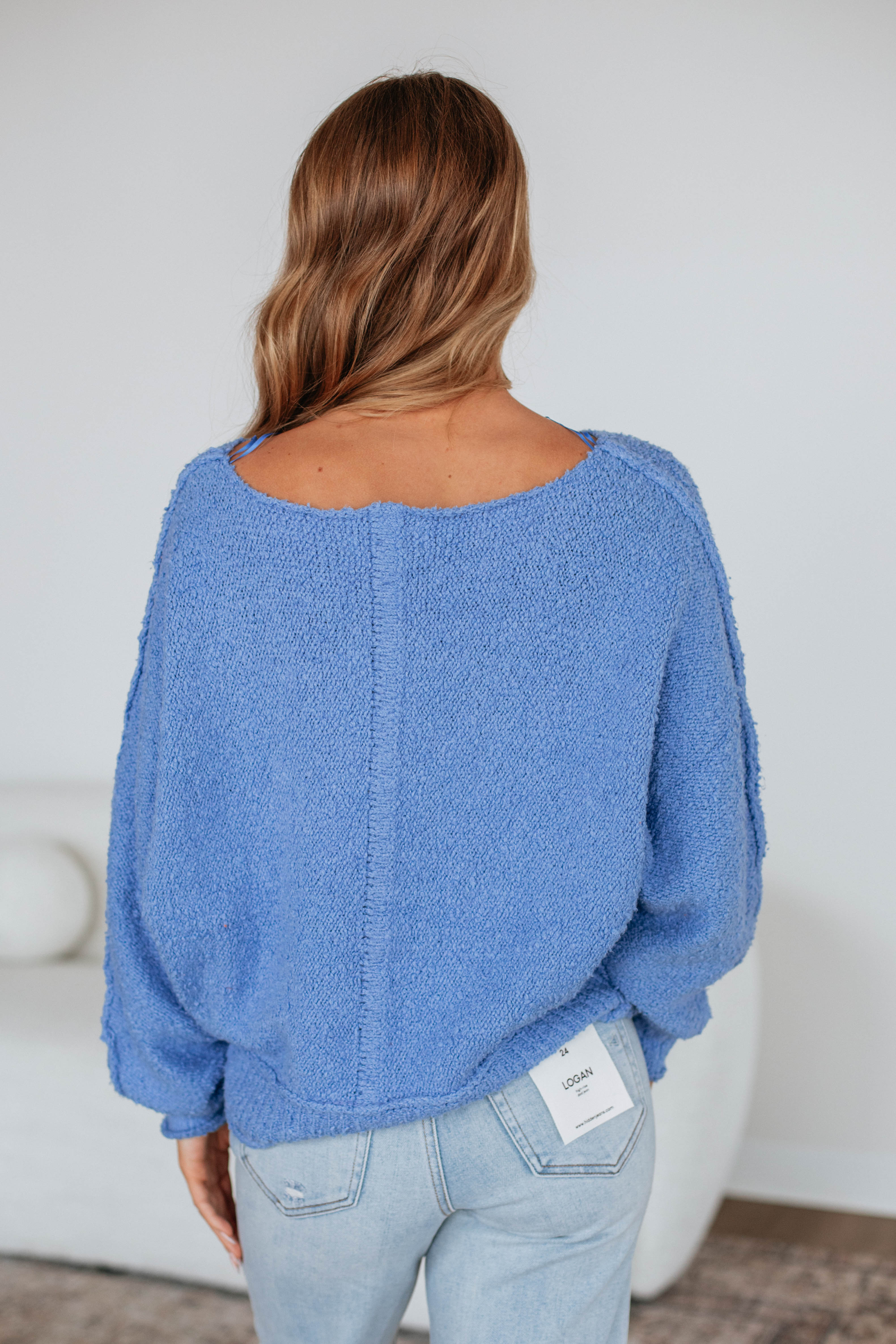 Haven Sweater Women's Cornflower Blue Knit Pullover - Cozy Casual Wear for Fall & Winter | Perfect for Office, Travel & Relaxing at Home