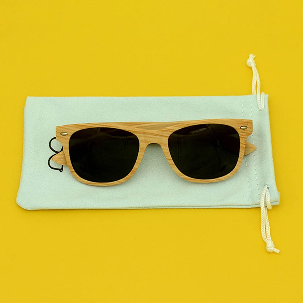 HEALLILY 6-Pack Microfiber Eyeglass Pouches - Drawstring Sunglasses Storage Bags for Glasses, Screens & Small Items - Mixed Colors (Perfect for Travel, Office & Home Organization)