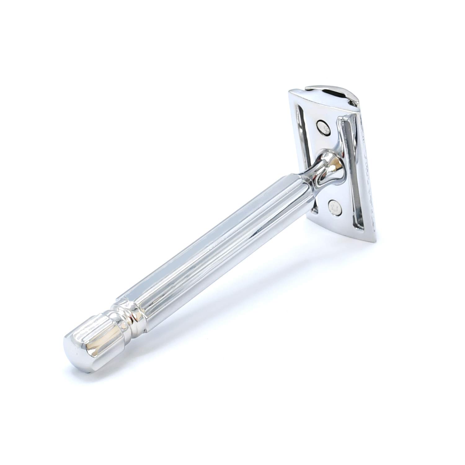 OdontoMed2011® Double Edge Safety Razor - Chrome Plated Men's Shaving Kit with 5 Premium Razor Blades - BTS-321 - Perfect for Wet Shaving & Beard Grooming at Home or Travel