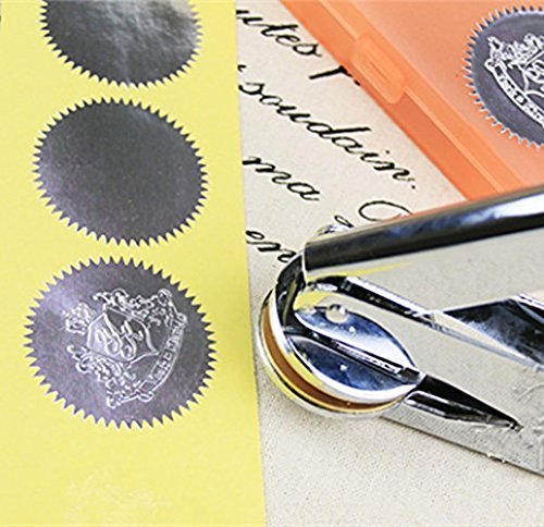 100 Pack Silver Embossed Stickers - Metallic Scallop Edge Self-Adhesive Labels for Certificates, Invitations & Wax Seals | Premium Blank Embosser Stickers for DIY Crafts, Wedding Stationery & Official Documents (Silver)