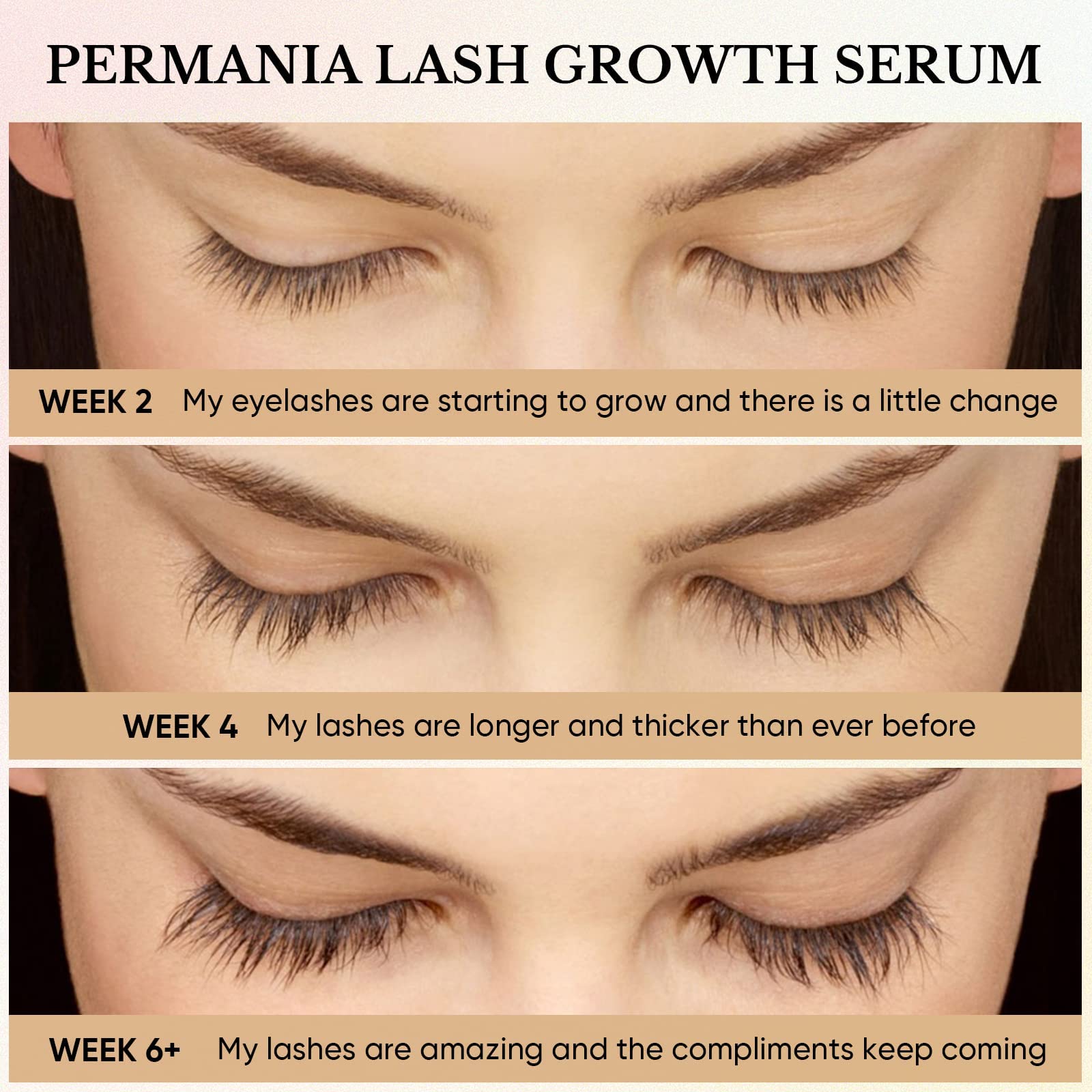 Libeauty Eyelash Growth Serum - 2ml Lash & Brow Enhancing Serum for Longer, Thicker, Fuller & Stronger Lashes - Natural & Safe Formula for Daily Use - Perfect for Nighttime & Makeup Prep