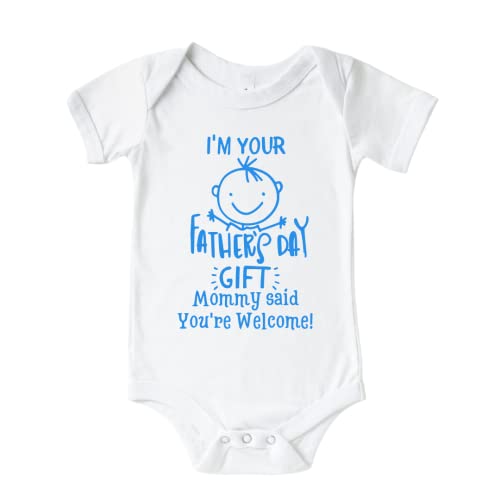 Funny First Father's Day Baby Outfit - Cute 'I'm Your Father's Day Gift' Onesie for Baby Boy, Girl, Toddler | Perfect Gift from Daughter, Son or Wife | Ideal for 1st Father's Day Celebrations, Photo Shoots & Family Gatherings
