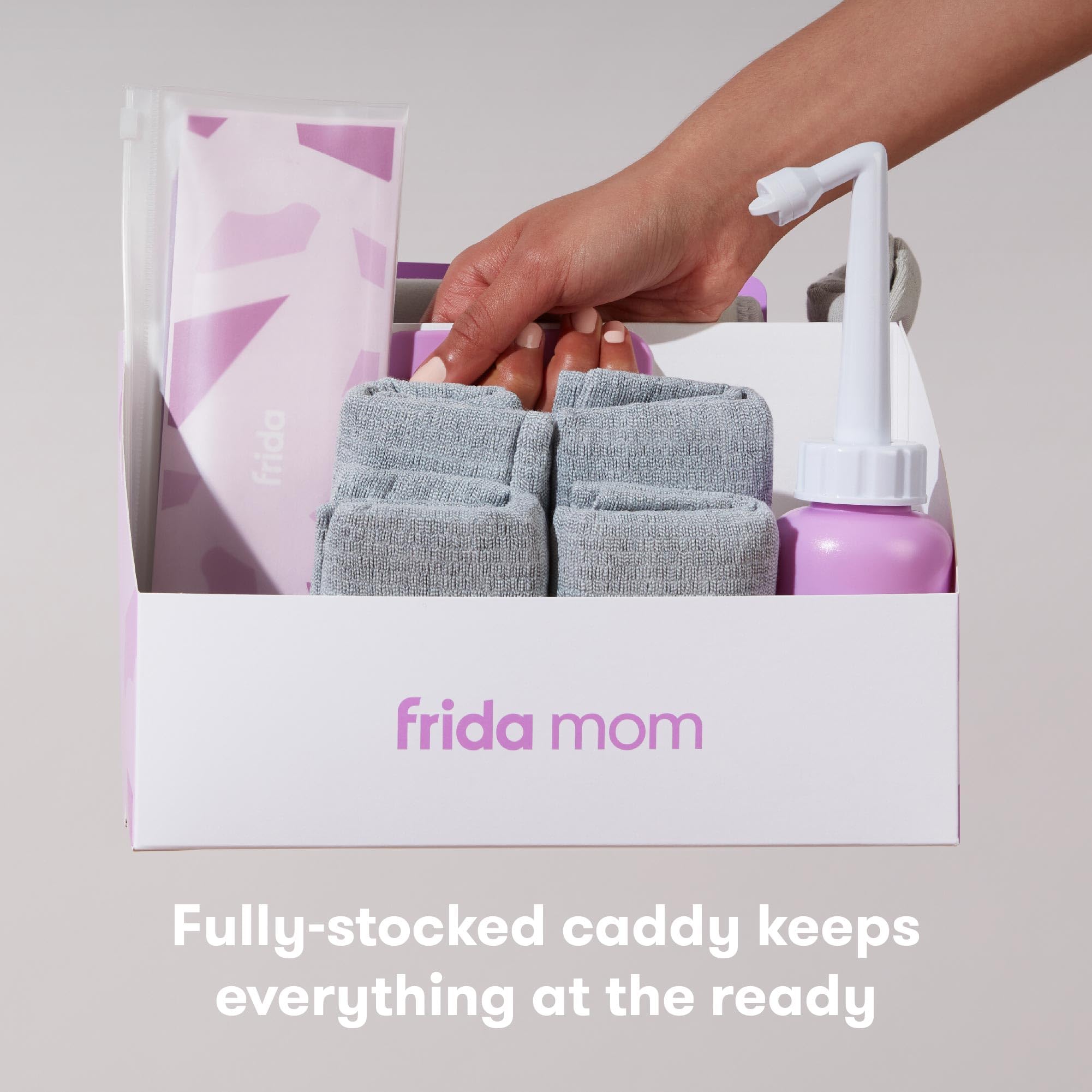 Frida Mom C-Section Recovery Kit - Postpartum Must Haves for New Moms | Includes Abdominal Binder, Peri Bottle, Disposable Underwear, Socks, Silicone Scar Patches & More | Perfect for Hospital Bag, Home Recovery & Post-Surgery Care
