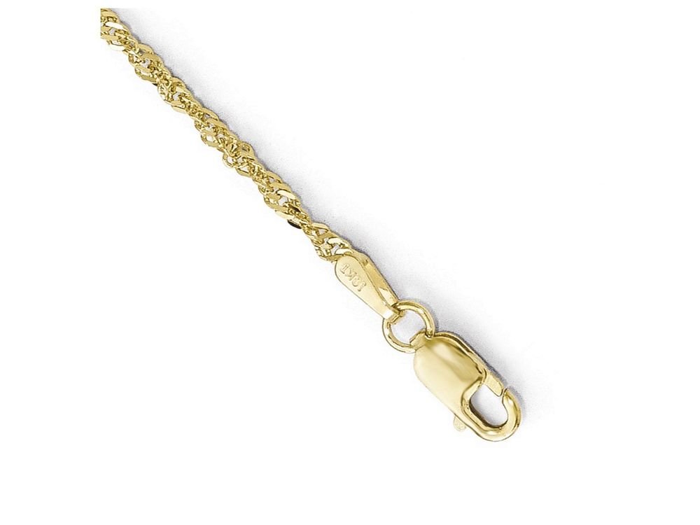 10K Gold Sparkle Singapore Chain Necklace for Women - Elegant Layered Jewelry Gift for Birthday, Anniversary & Special Occasions