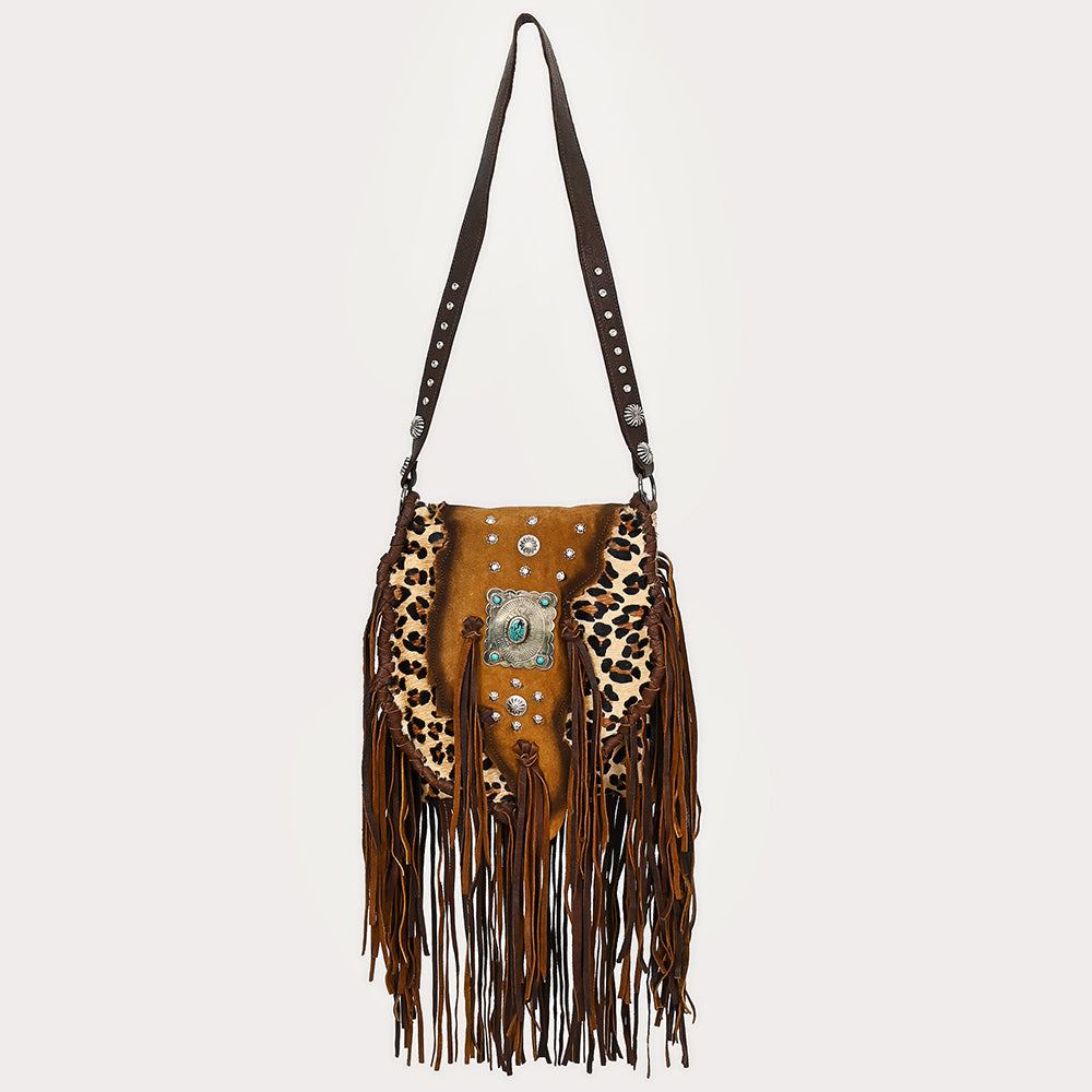 ADBGM477 Genuine Western Leather Crossbody Bag for Women - Perfect for Everyday Use, Travel & Casual Outings