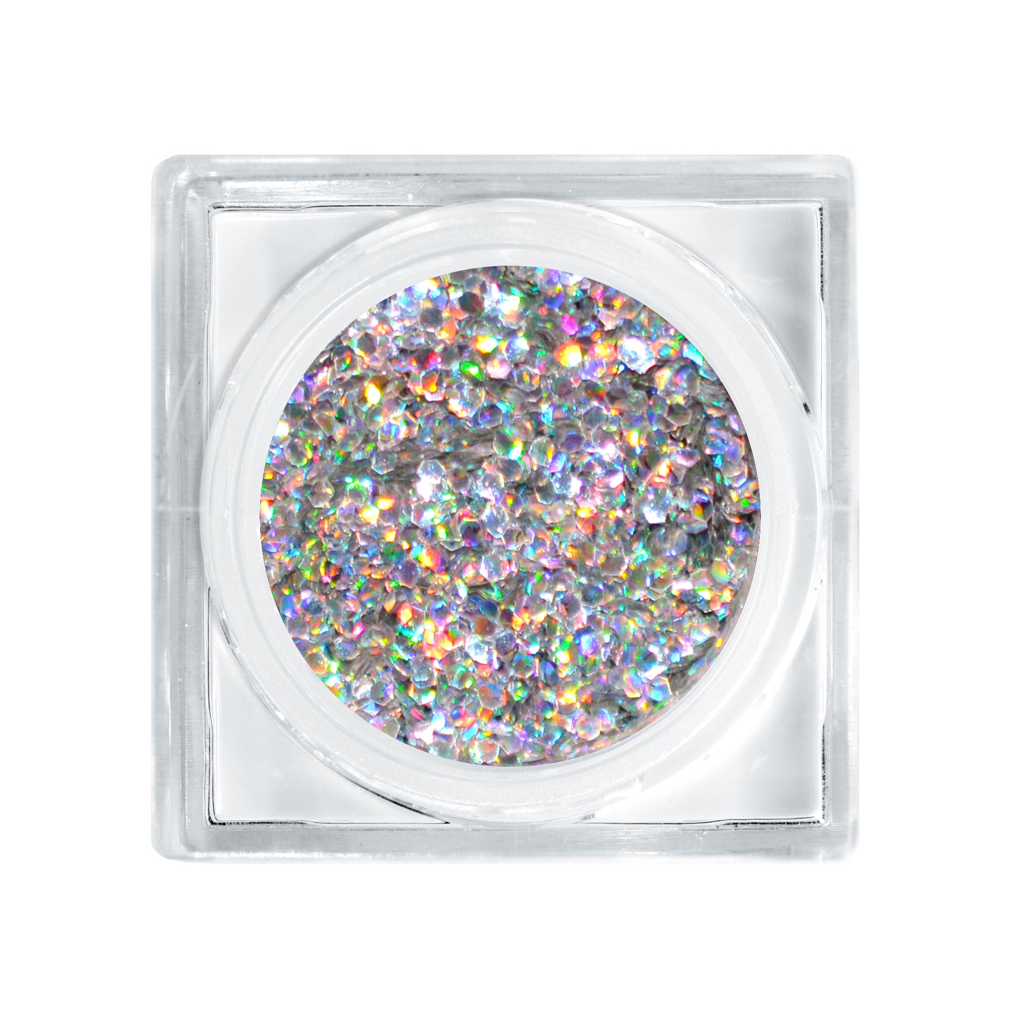 Eco-Friendly Silver Lining Bio Glitter for Face & Body - Biodegradable Cosmetic Glitter for Festivals, Makeup, and DIY Crafts
