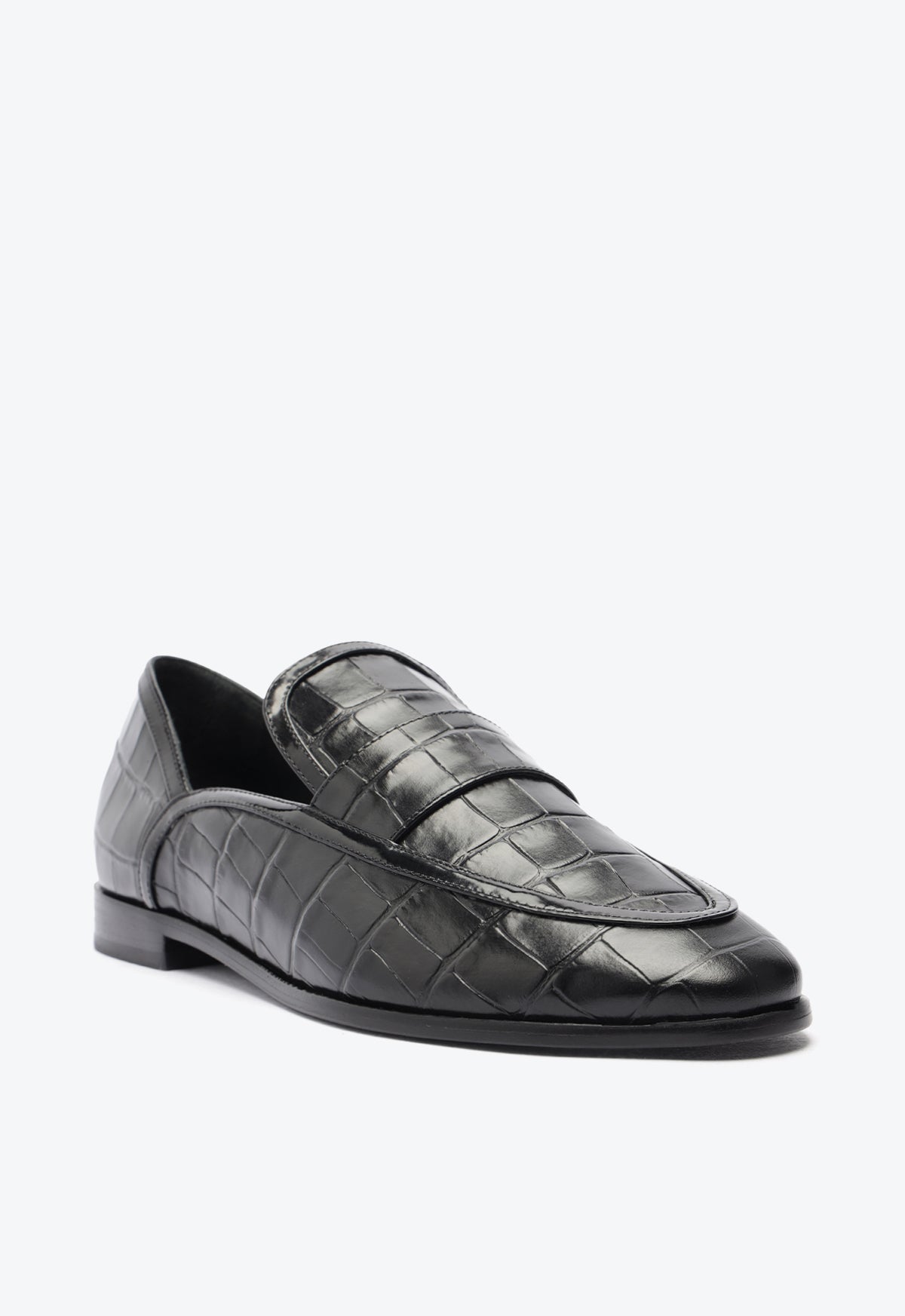 Maurice Croco Embossed Flat Shoes for Women - Comfortable & Stylish Slip-On Loafers - Perfect for Office, Casual Wear & Travel