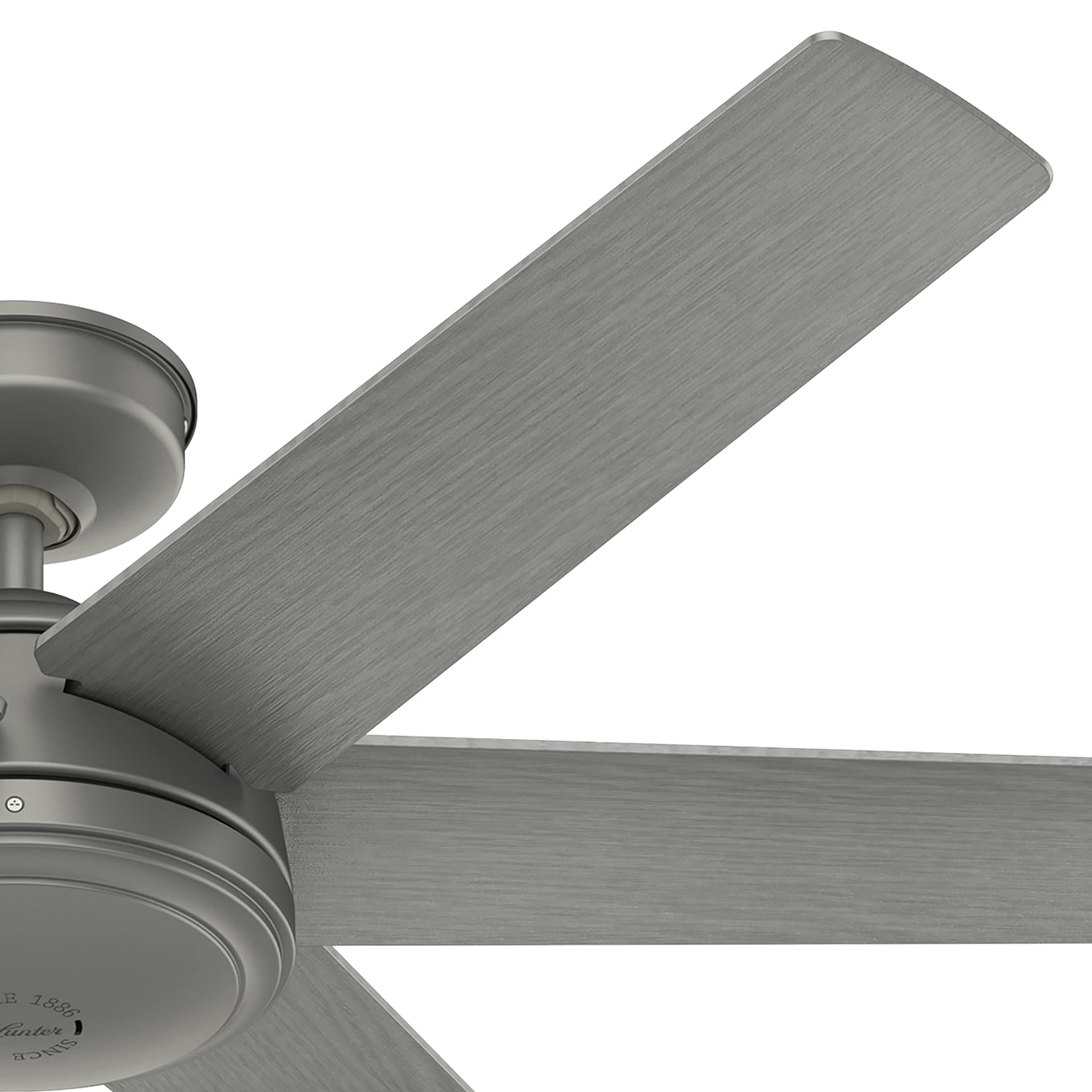 Hunter Fan 52 Inch Matte Silver Outdoor Ceiling Fan with 6 Blades - Energy Efficient, Weather Resistant - Perfect for Patio, Deck, and Covered Porch Areas (Renewed)