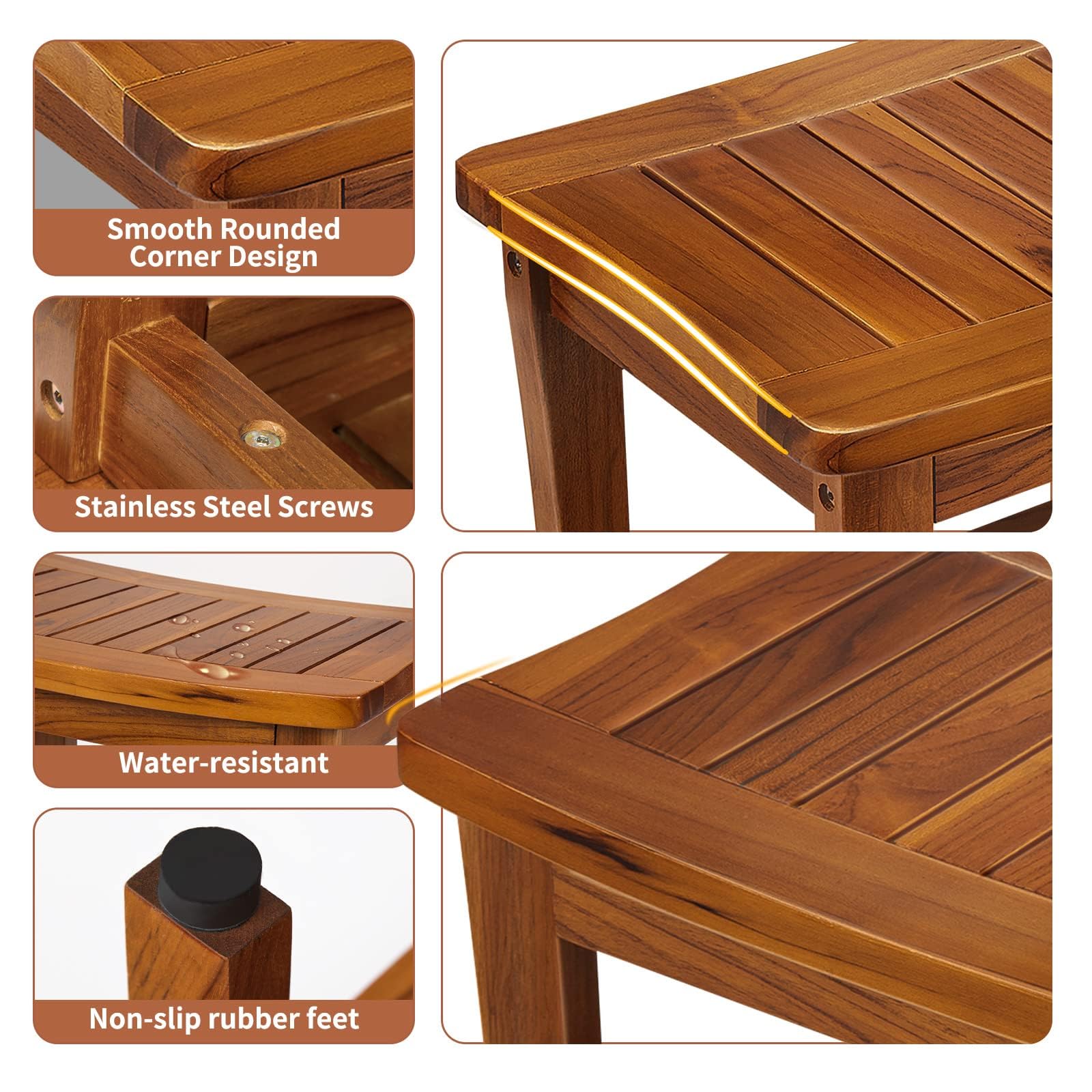 Teak Shower Bench 20