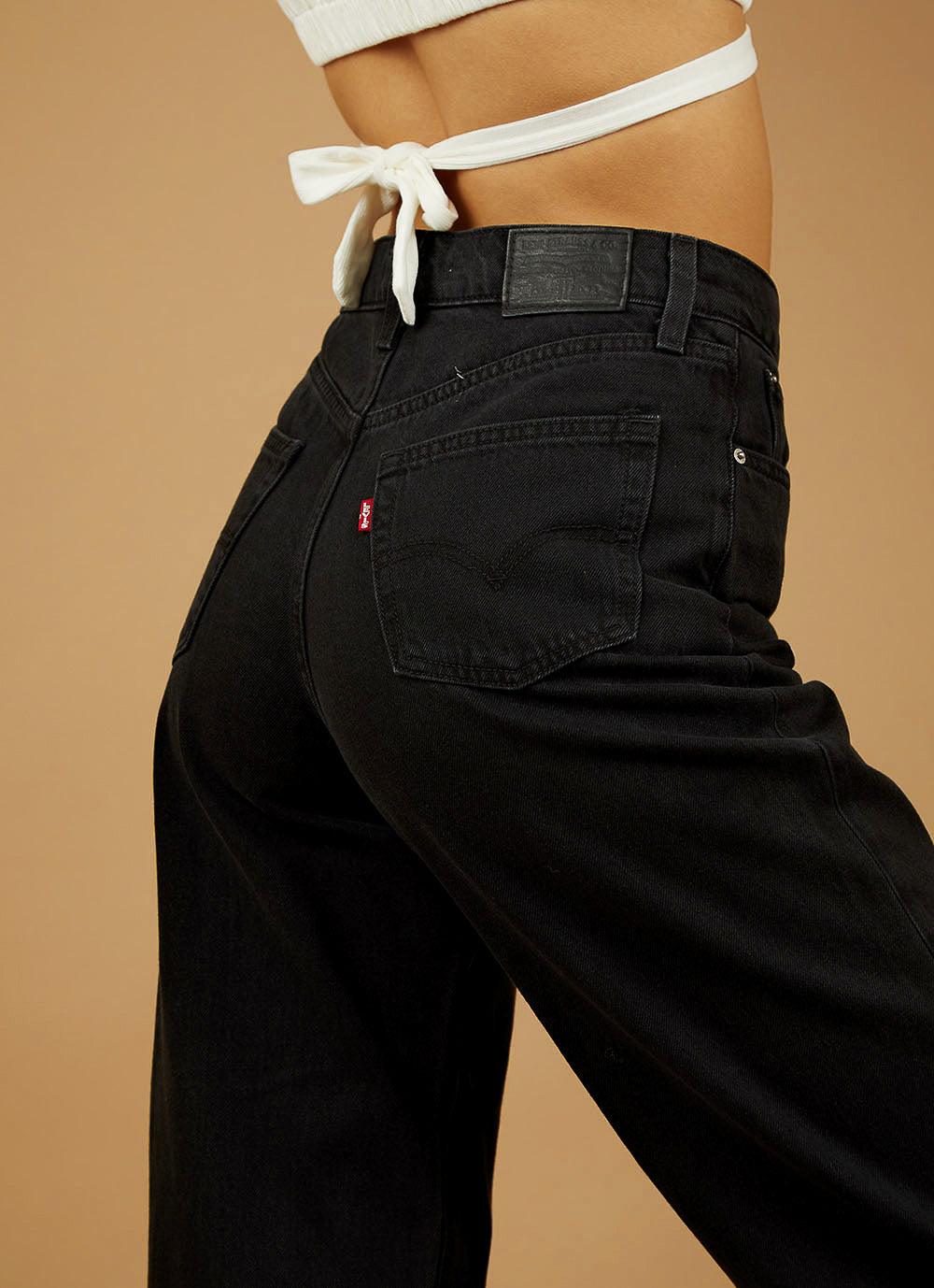 Balloon Leg Jeans for Women - Trendy High Waist Black Denim Pants | Perfect for Casual Outfits & Street Style Fashion