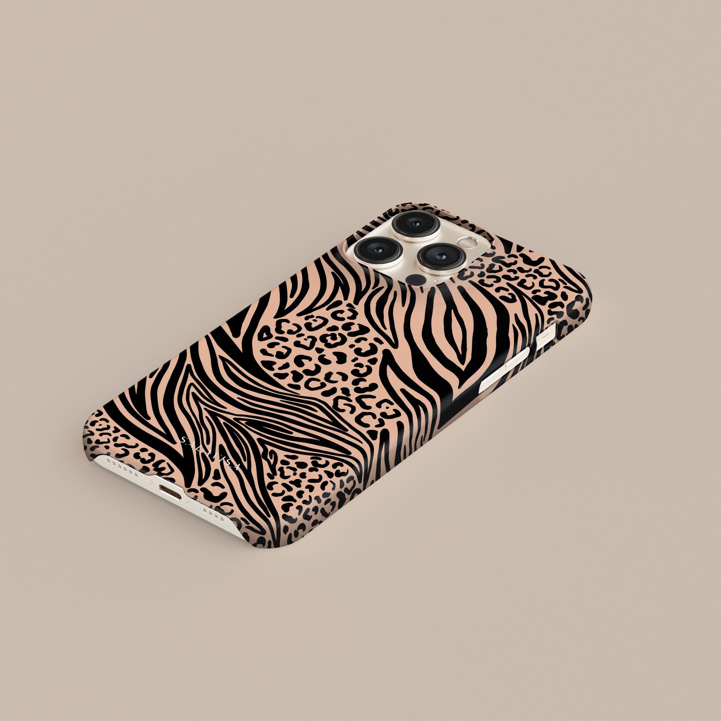 Stylish Light Zebra Print Phone Case - Durable Protective Cover for iPhone & Samsung - Perfect for Everyday Use, Travel & Fashion Accessories