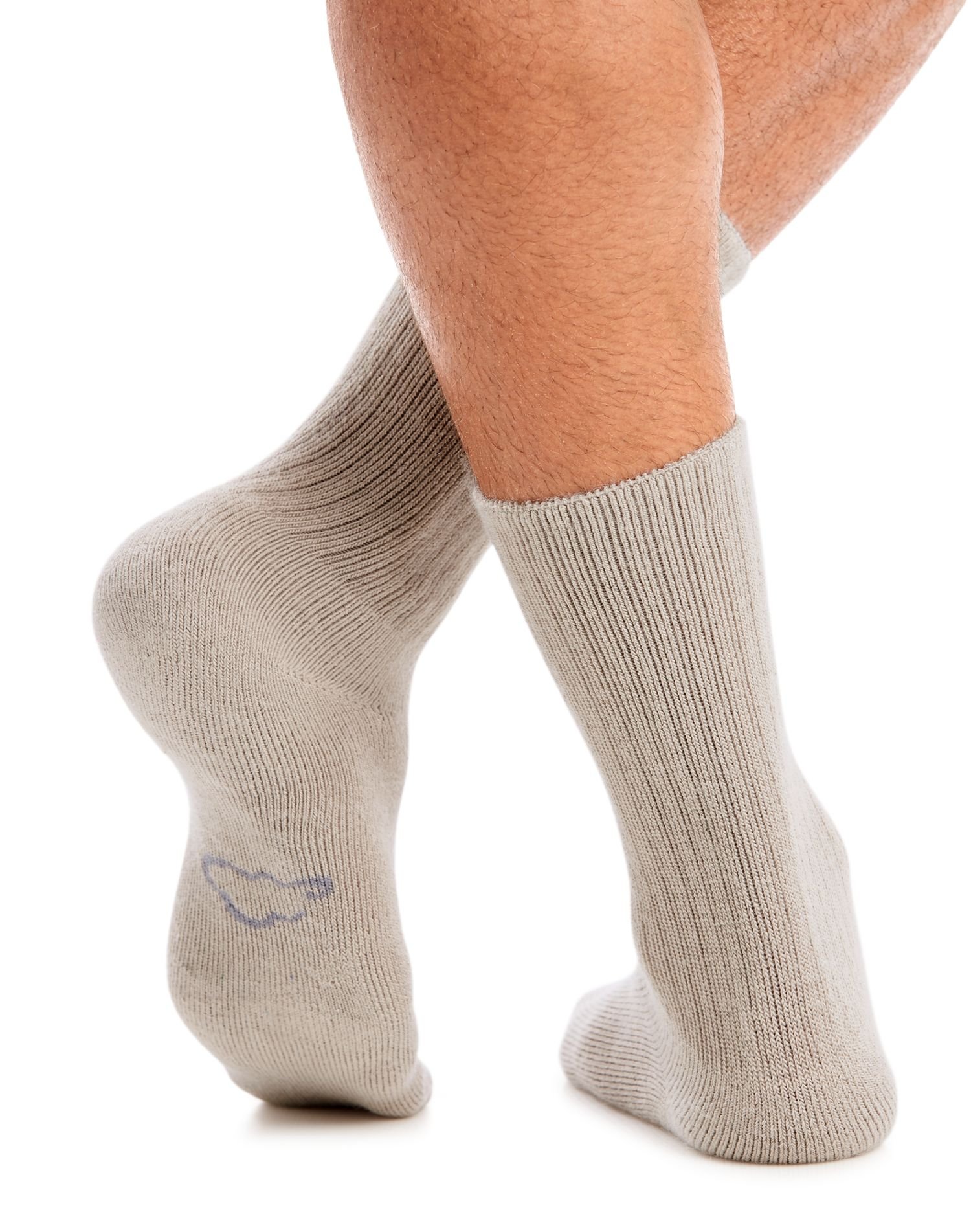 Ultra Soft Men's Crew Socks - 1 Pair of Breathable Cotton Socks for Everyday Comfort, Work & Casual Wear