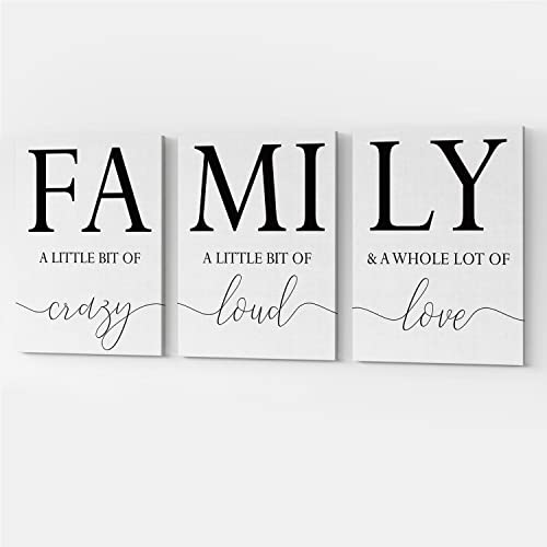 A001 Black and White Family Art
