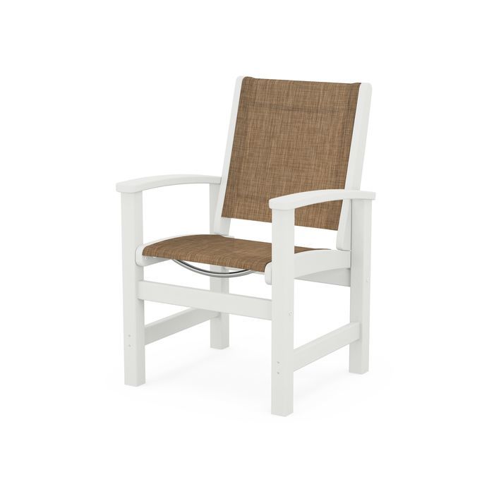 POLYWOOD Coastal Dining Chair - Weather-Resistant Outdoor Furniture, All-Weather Adirondack Chair for Patio, Deck, Garden & Poolside - Perfect for Backyard, Beach House & Waterfront Dining