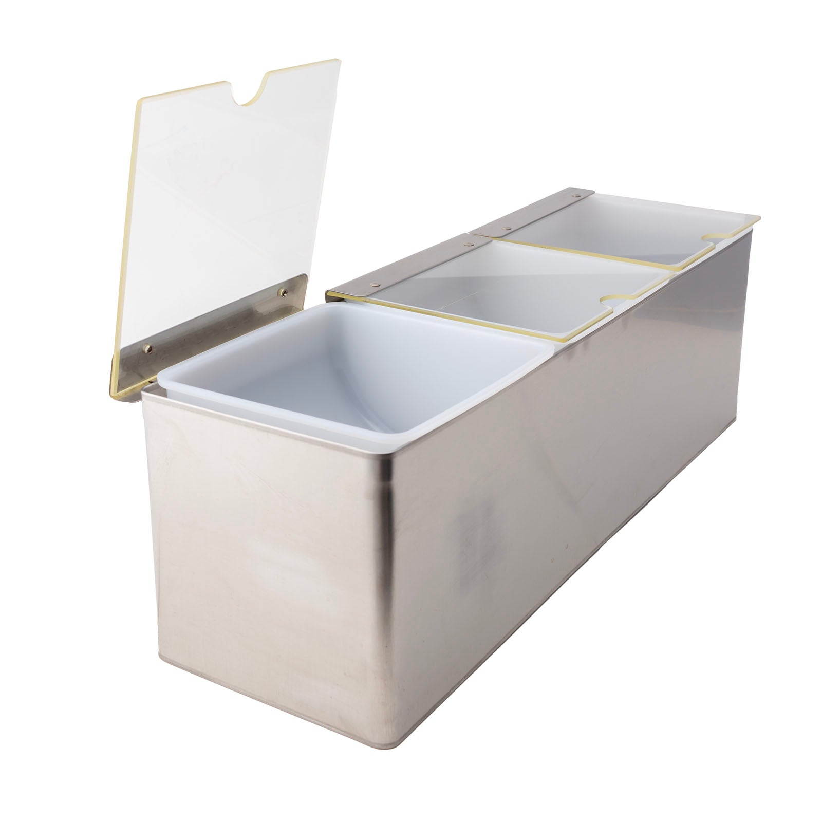 BarConic® 3-Quart Stainless Steel Condiment Holder - Perfect for Restaurants, BBQs, Picnics & Kitchen Organization