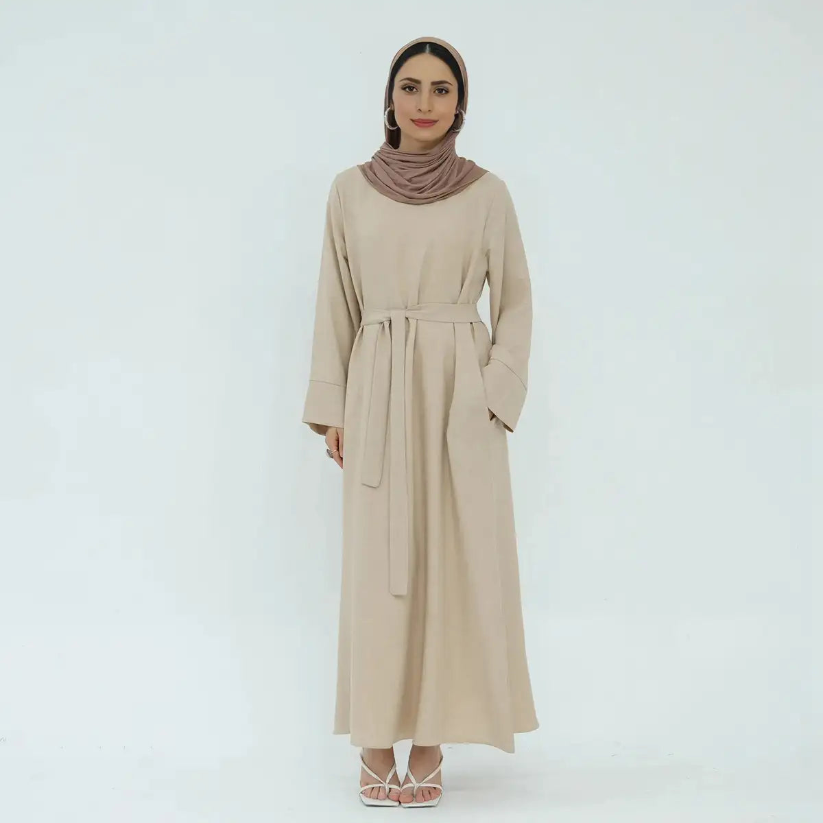 Stylish Plain Wrinkle-Resistant Abaya Dress with Pockets - Perfect for Daily Wear, Prayer & Modest Fashion
