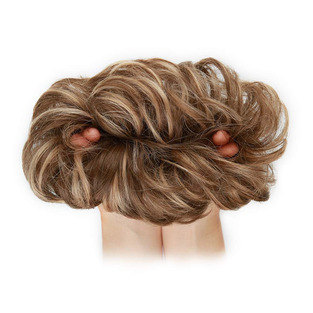 Curly Synthetic Messy Hair Bun Hair Scrunchies Extension - Perfect for Messy Bun Hairstyles, Ponytail Accessories & Everyday Hair Styling