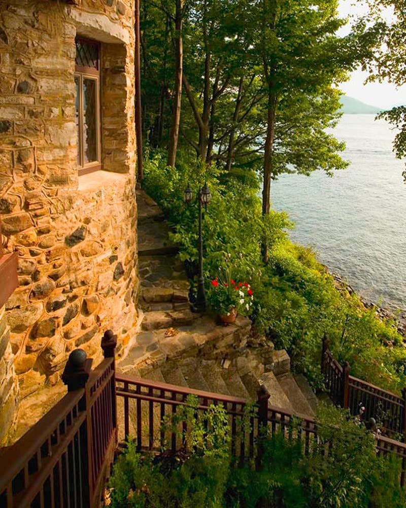 500-Piece Wooden Jigsaw Puzzle - Lake George New York Scenic Landscape with Rustic Stone Flowers | Adult & Family Puzzle Game | Thanksgiving Gift Idea for Puzzle Lovers | Home Decor & Relaxation Activity