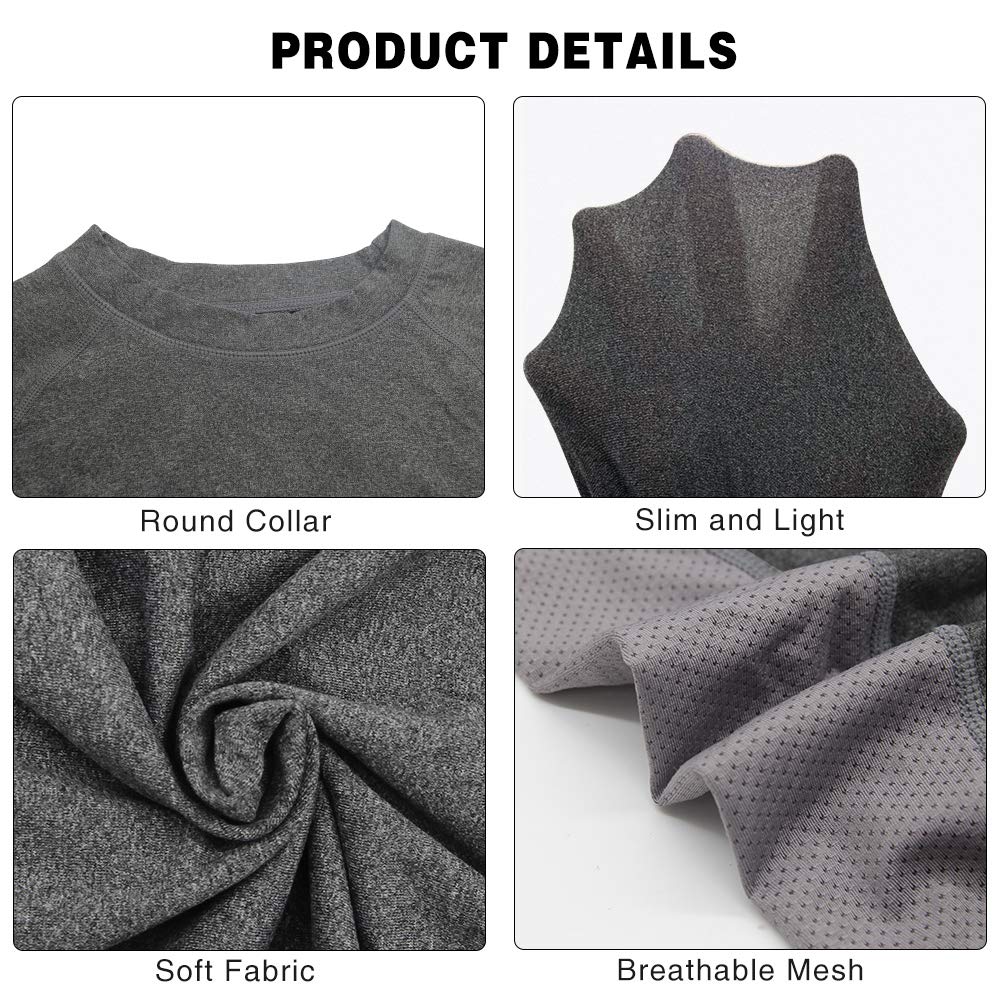 Men's Compression Long Sleeve Workout Shirt - Moisture Wicking Athletic Top for Running, Gym & Training - Performance Baselayer for Cold Weather & Active Sports