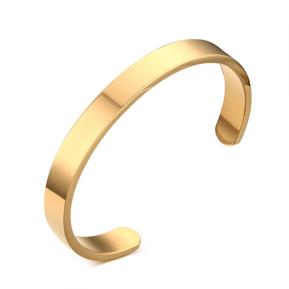Men's Gold-Tone Stainless Steel Cuff Bangle Bracelet - 2.5