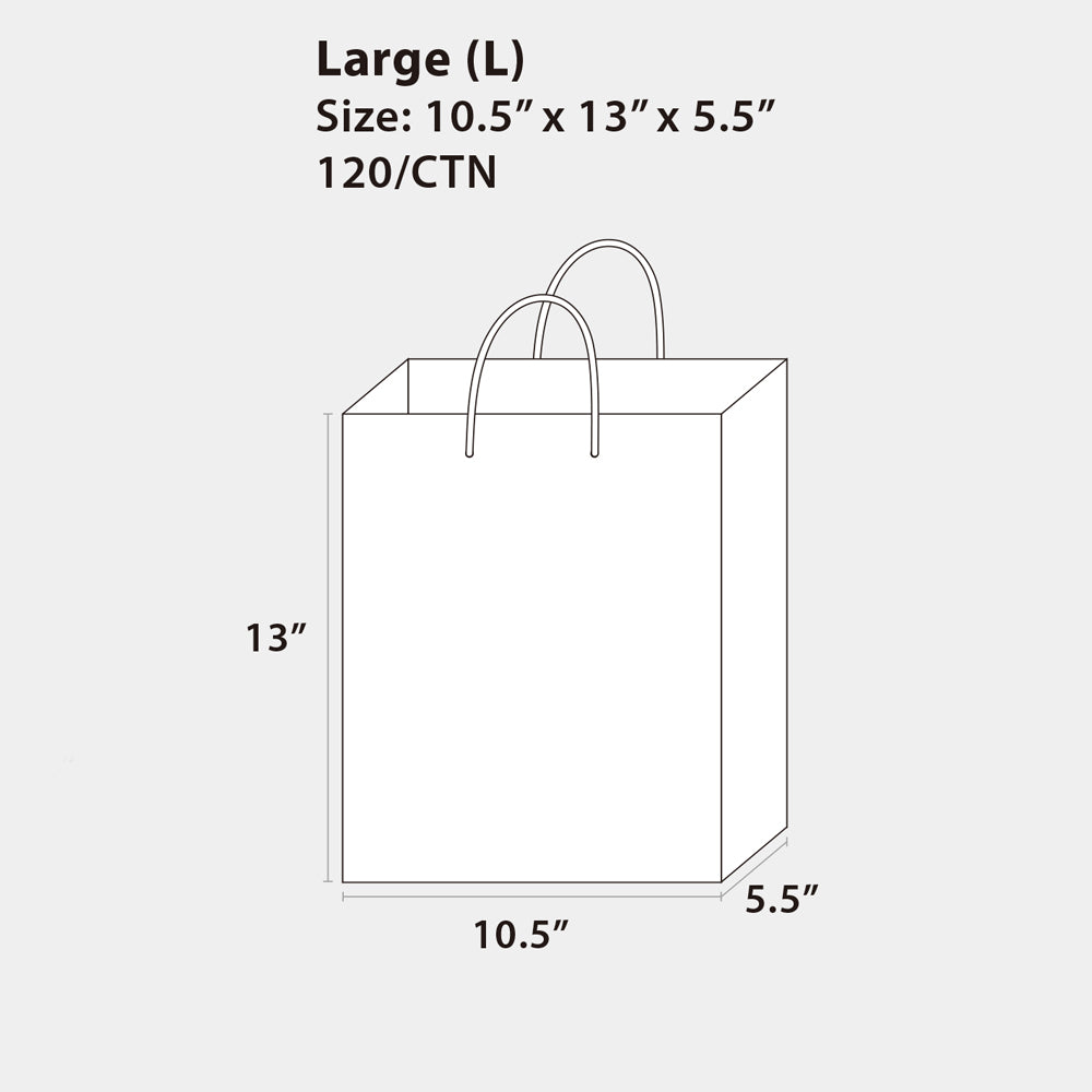 4-Pack Large White Kraft Paper Bags - Eco-Friendly Solid Color Gift Bags for Parties, Weddings, and Retail Packaging