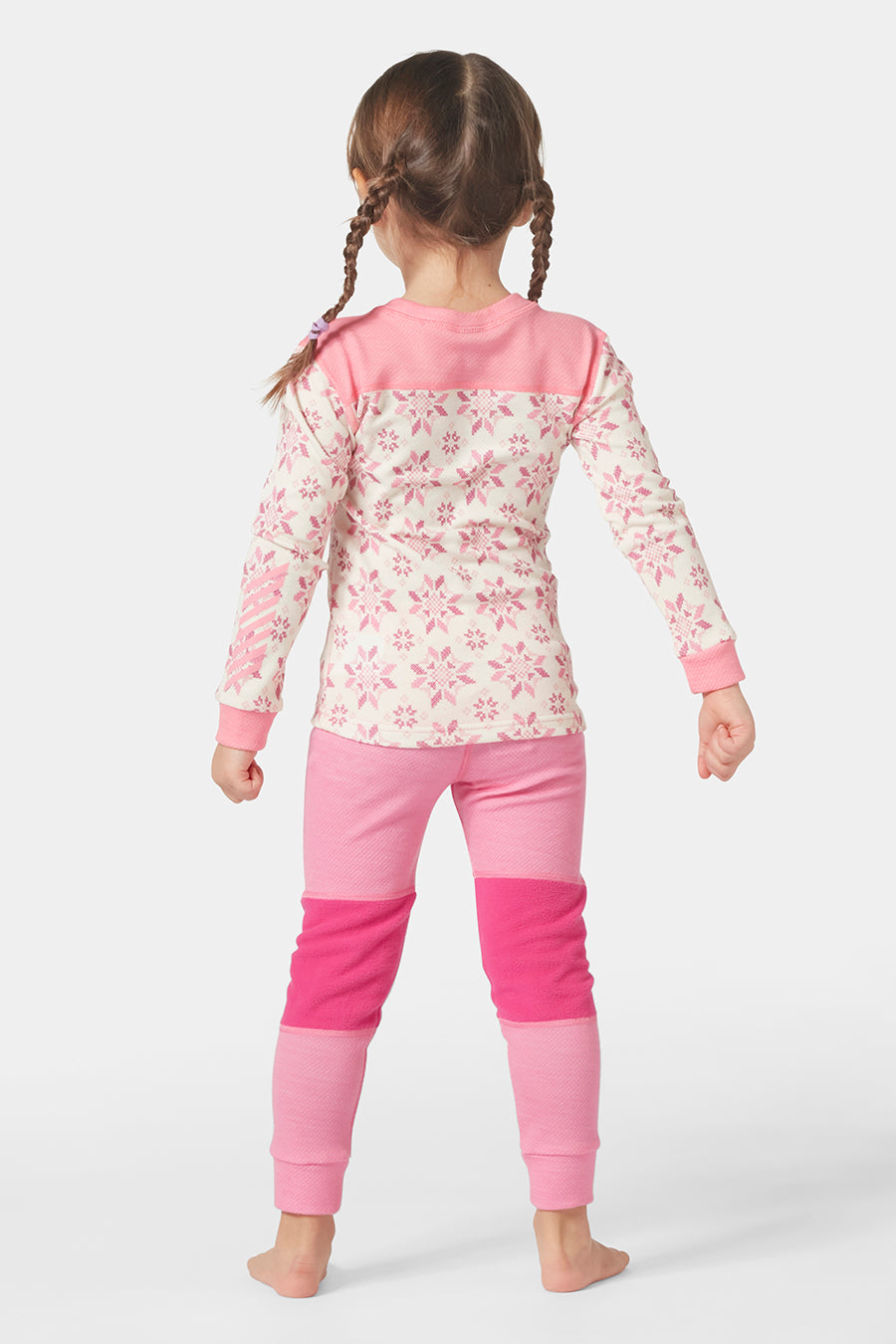 Helly Hansen Kids Lifa Merino Baselayer Set for Girls - Sugar Pink | Warm Winter Underwear for Skiing, Snowboarding & Outdoor Activities