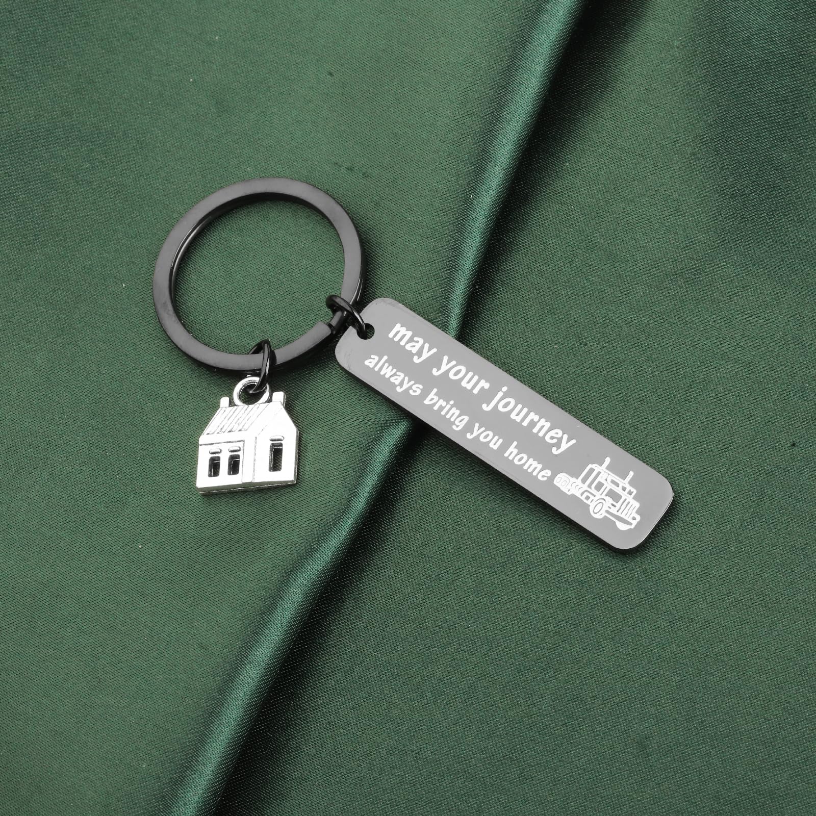BAUNA Drive Safe Keychain - Durable Truck Driver Gift for Long Distance Travel - Perfect for Road Trips & Commuting